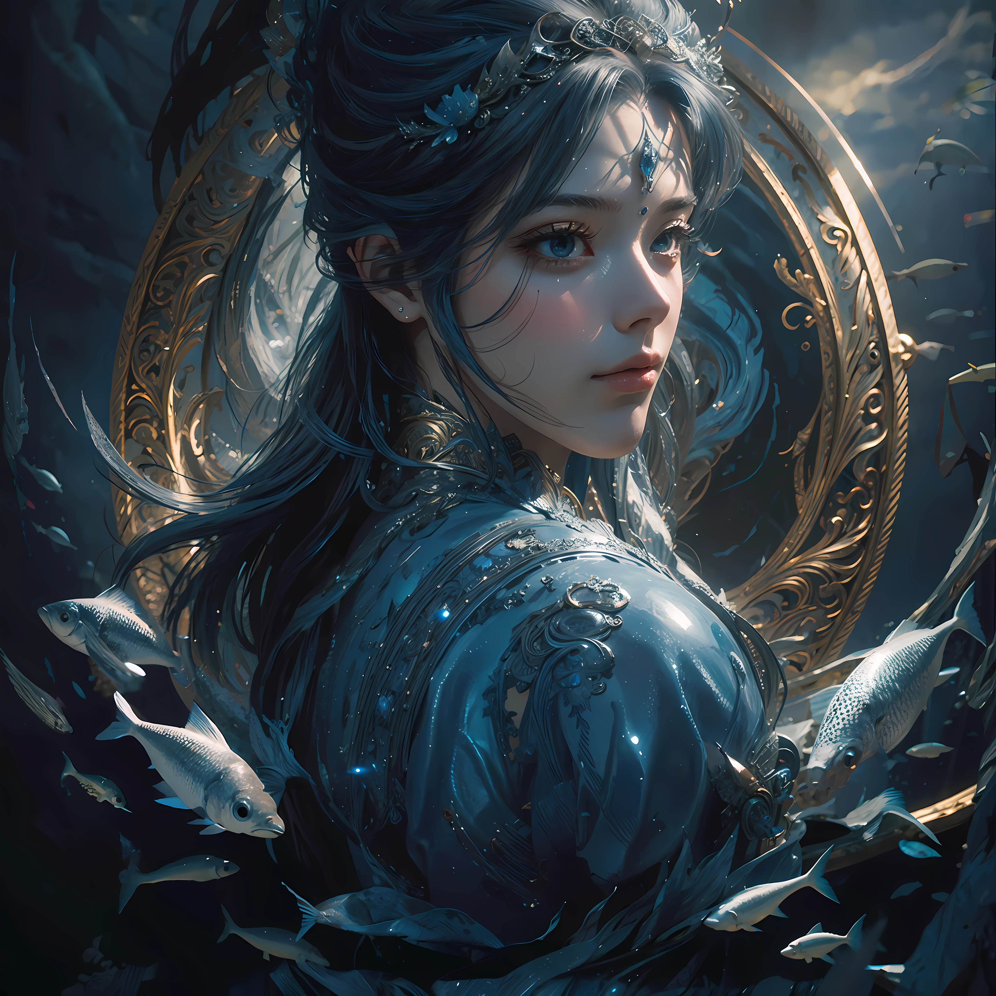 Schools of fish in the sea