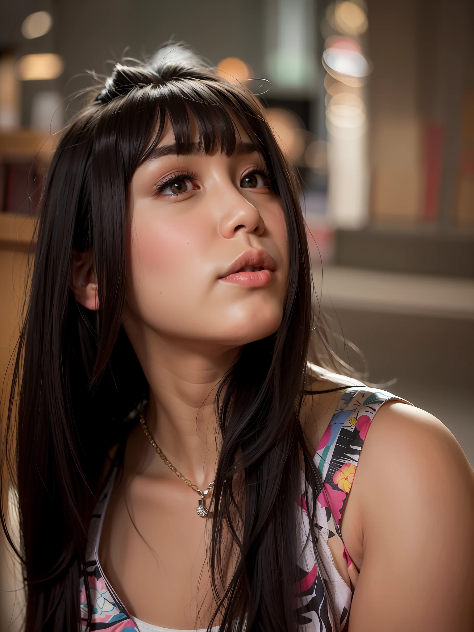 there is a woman with long black hair and a pink top, south east asian with round face, 2 7 years old, nivanh chanthara, cindy avelino, asian girl, 3 0 years old woman, 30 years old woman, 2 9 years old, an asian woman, 2 8 years old, a young asian woman, asian female