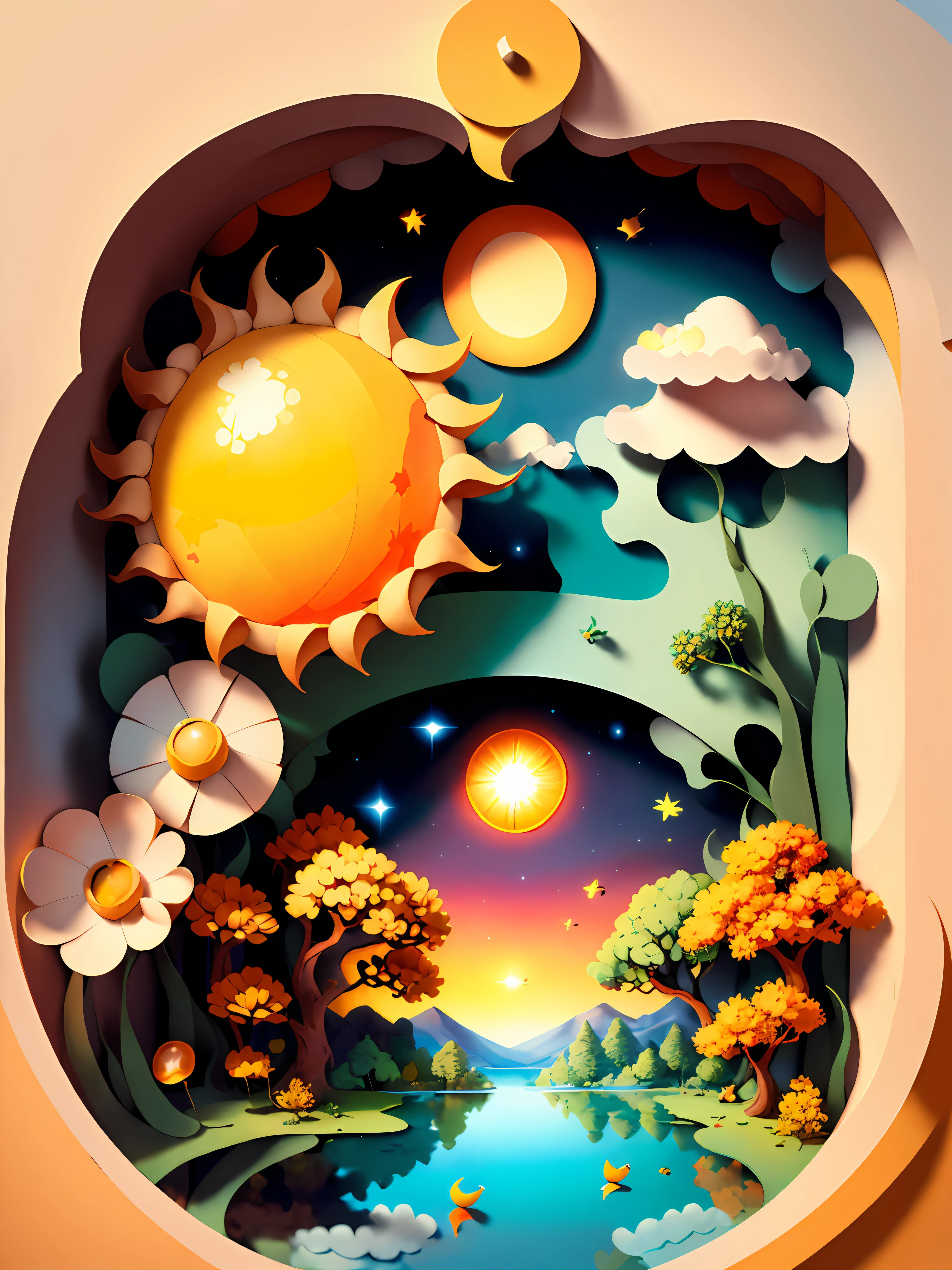 (((masterpiece))),best quality, illustration, earth, Sweltering sun scorches, seeking shade's solace.