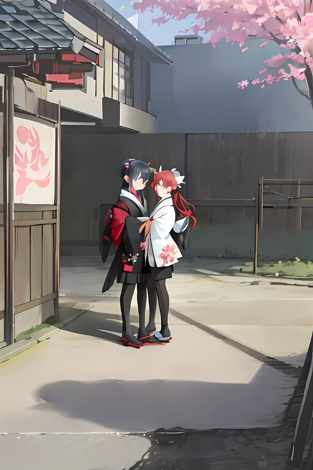 Scaramouche and Kazuha kissing
