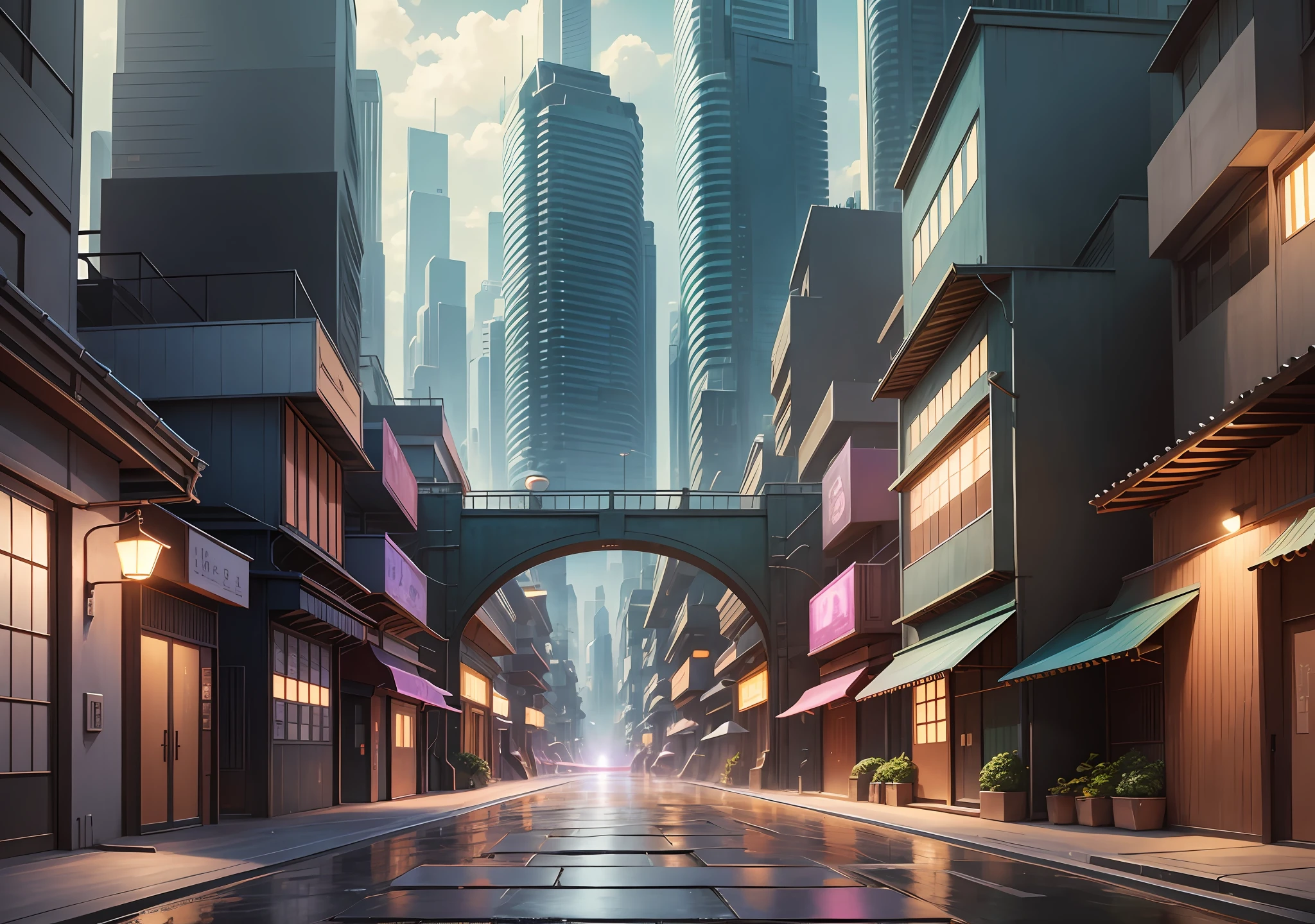 Background futuristic konohakaguri, no characters, just place --auto --s2