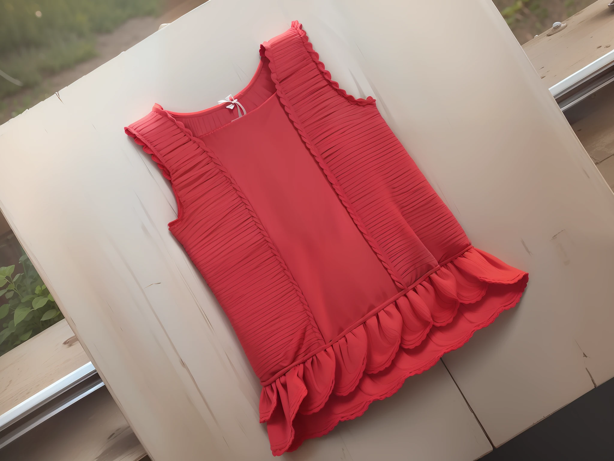 Dress this red dress on a baby, beautiful and cuddly, realistic, adapt the knitting dress perfectly to the baby's body, baby child in dress, baby clothes, beautiful dress, realistic baby --auto --s2
