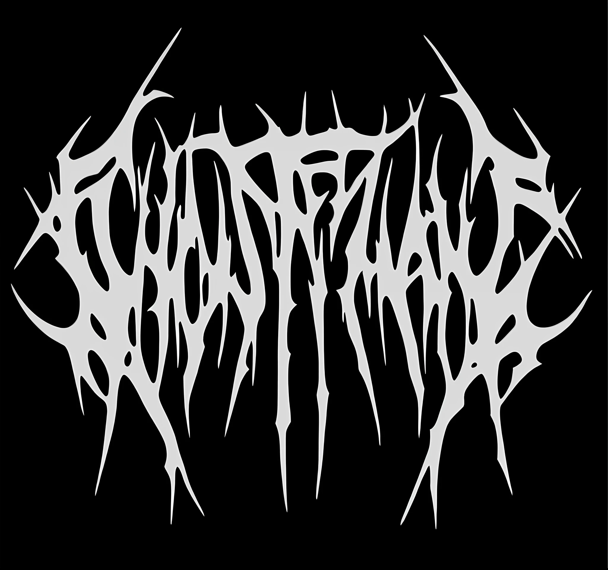 the logo for the band, the band name, is shown, black metal band logo, black metal band font, black metal logos, symmetrical logo, gelatinous symmetrical, chtulhu, brutal human detailed!!!, leviathan, logo art, vomiting blood, exterminatus, cyberpunk black metal band, leviathan cross, critically condemned, egotistical