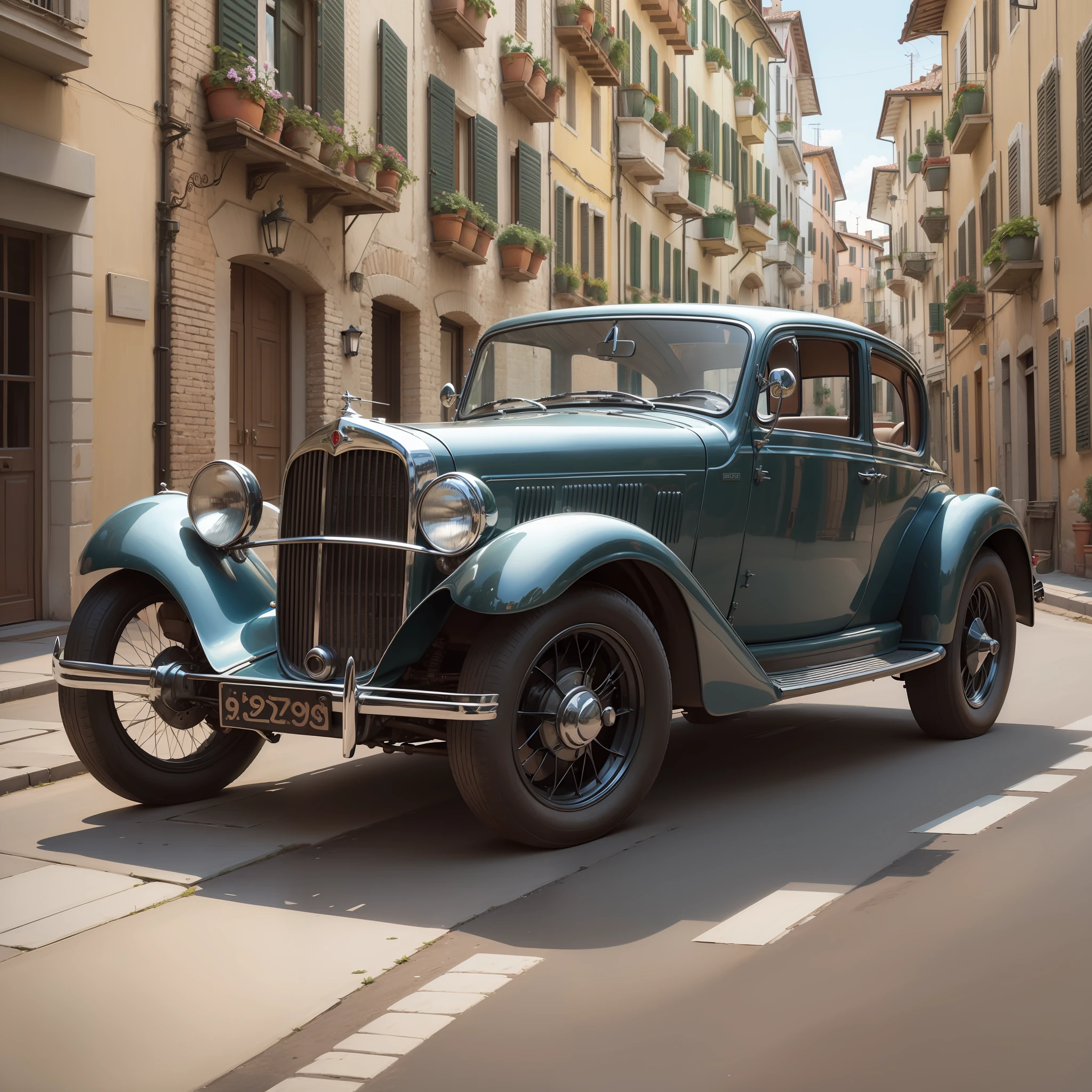 (meta-learning for the style of an Italian painter): Carro (metallic, classic) --auto --s2
