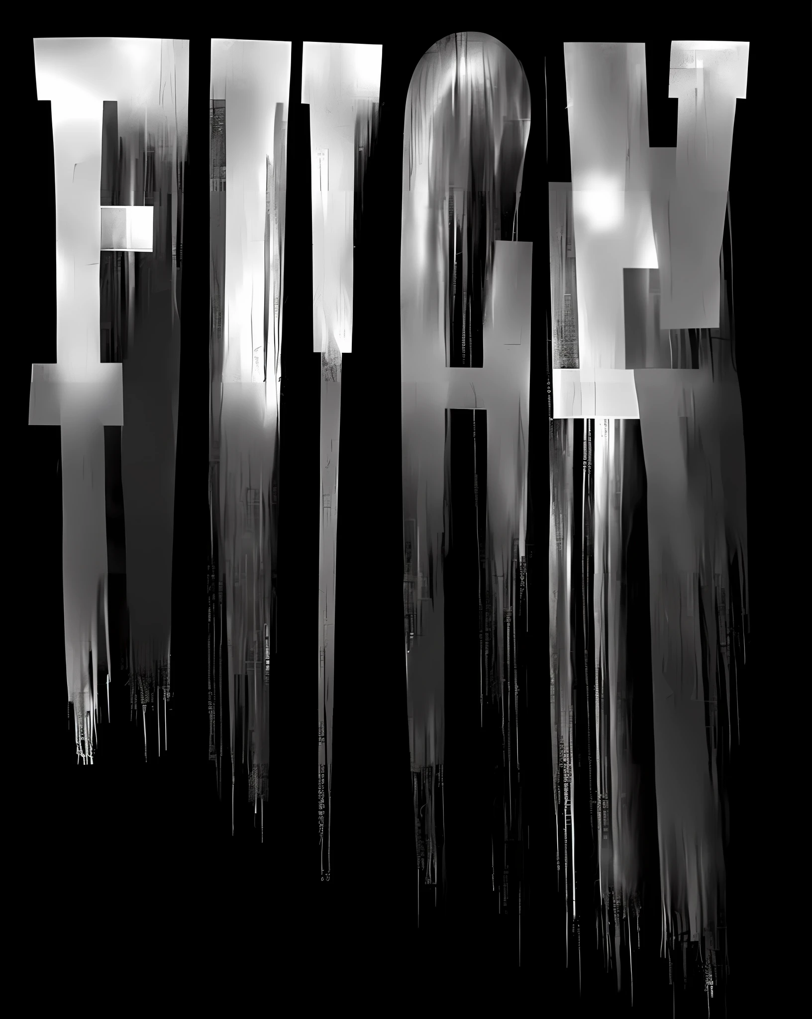 a close up of a black and white photo of a toothbrush, inspired by Hans Hartung, typographical experiments, filthy, fragmented typography, by Anna Füssli, white font on black canvas, flowing lettering, film grain effect, black metal band font, ffffound, grainy filter, noisy film grain effect, multi layered thick brush marks