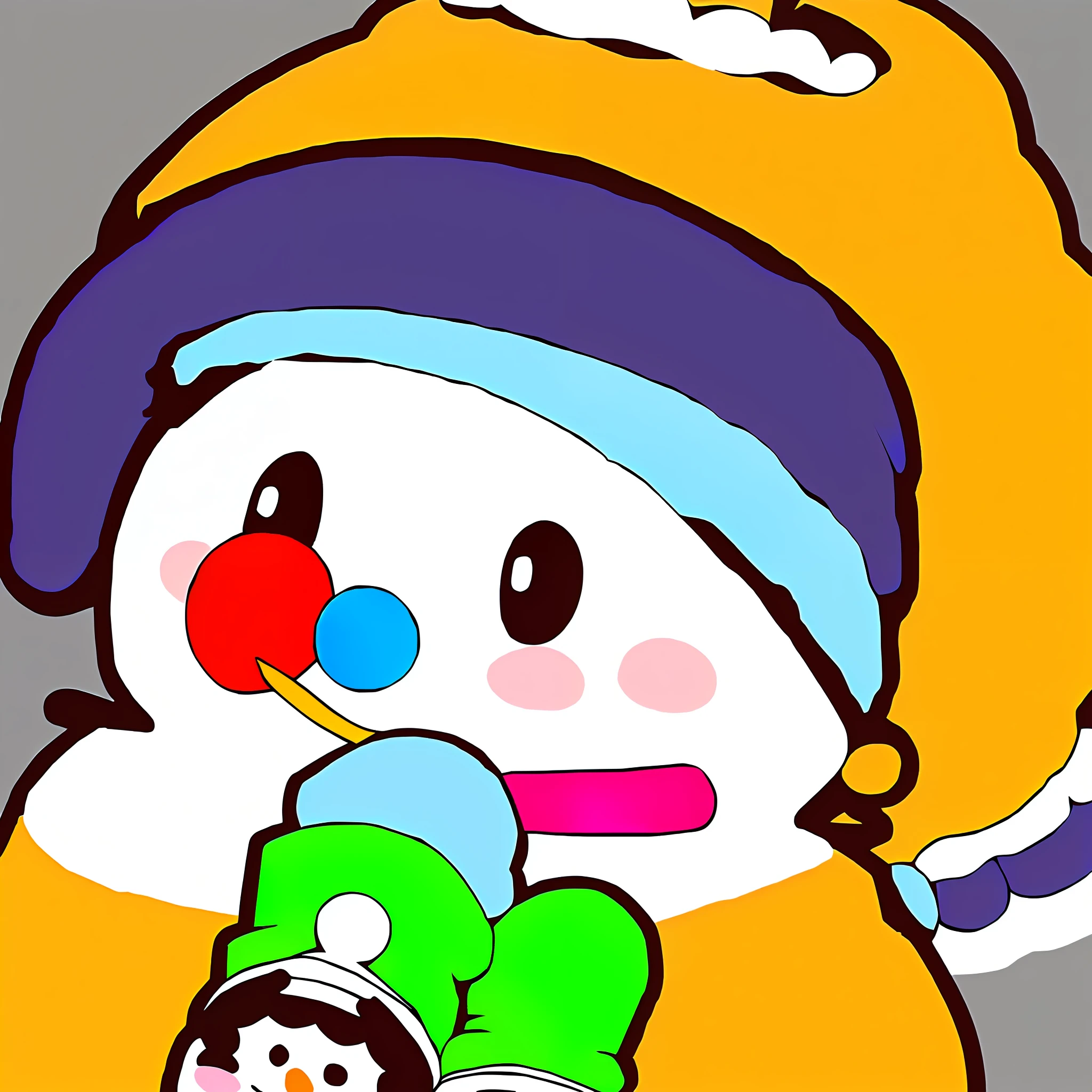 cartoon image of a snowman with a hat and a pair of shoes, cute:2, safebooru anime image, frosty, character art of maple story, (snow), けもの, cutecore clowncore, cartoonish cute, eric cartman, official art, official fanart, inspired by theCHAMBA, by theCHAMBA