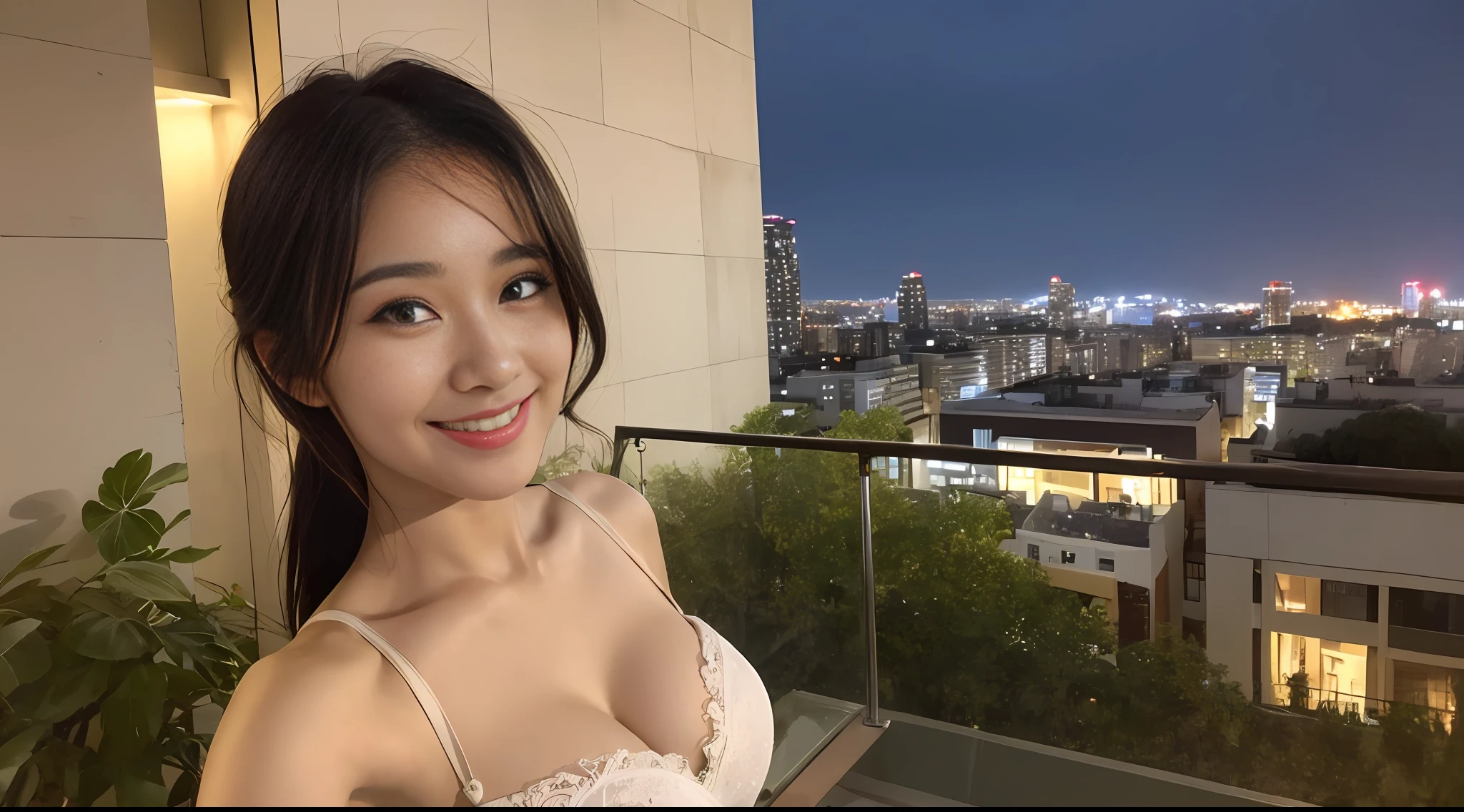 21:42:25
((Best Quality, 8K, Masterpiece: 1.3)), Selfie, Sharp Focus: 1.2, Cute Beauty with Perfect Figure: 1.4, Slim Big Breasts: 1.2, ((Brown Black, Big Breasts: 1.2)), (, Happy Expression, Standing: 1.2), ((Night view of the rainy city, Simple balcony: 1.3 Made with female main focus)), Highly detailed facial and skin texture, detailed eyes, double eyelids, bandeau lace, smile.