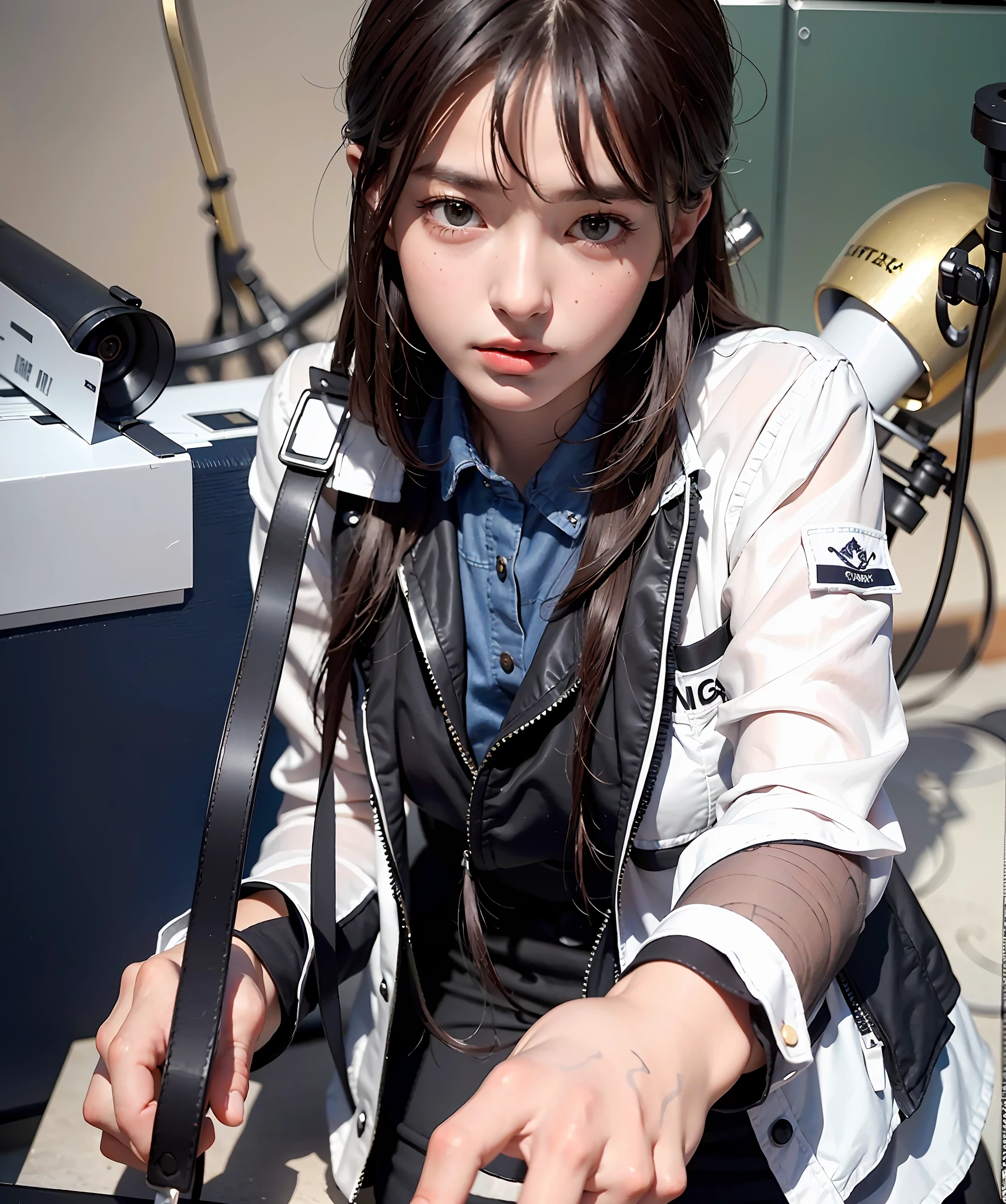Top Quality, Masterpiece, Ultra High Resolution, (Photorealistic: 1.4), Raw Photo, 1 Girl, Deep Shadows, accurate anatomy, 8k, very detailed, accurate fingers, looking at viewer,