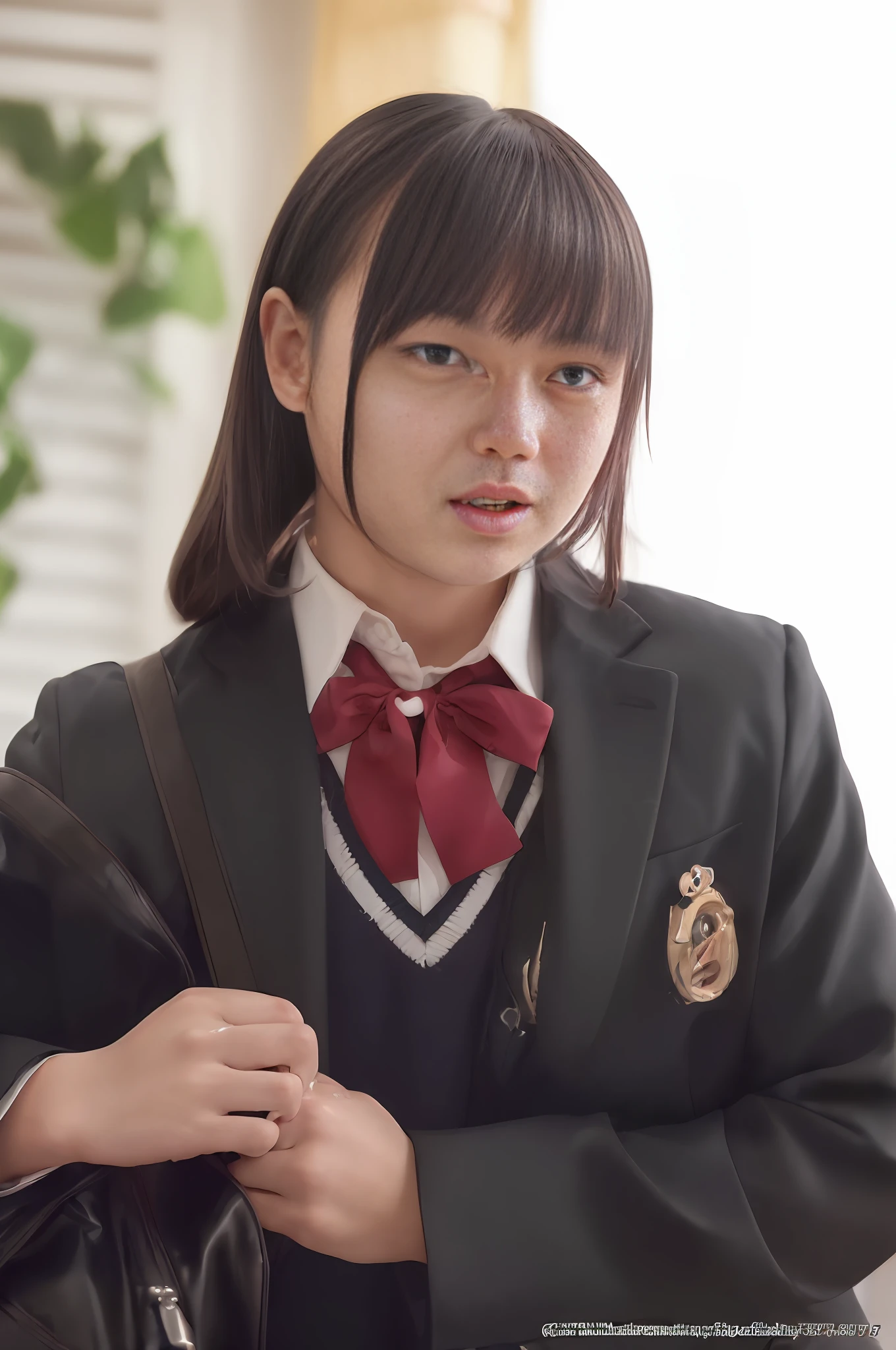 (((Painful face, crying face)), (16 years old, face hardened with fear)) (8K, top quality, masterpiece: 1.2), (very surprised expression, eyes wide open in surprise, black eyes, very frightened)