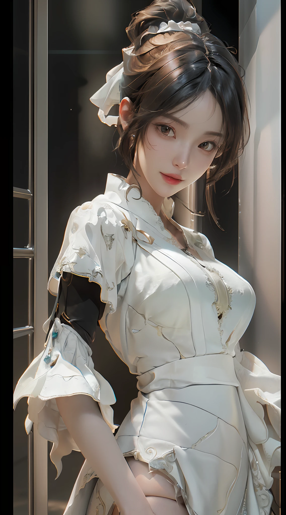 (Best Quality), ((Masterpiece), (Detail: 1.4), 3D, A Beautiful Female Figure, HDR (High Dynamic Range), Ray Tracing, NVIDIA RTX, Super-Resolution, Unreal 5, Subsurface Scattering, PBR Texture, Post-processing, Anisotropic Filtering, Depth of Field, Maximum Clarity and Sharpness, Multi-layer Texture, Albedo and Highlight Mapping, Surface Coloring, Accurate Simulation of Light-Material Interactions, Perfect Proportions, Octane Render, Bicolor Light, Large Aperture, Low ISO, White Balance, Rule of Thirds, 8K RAW,