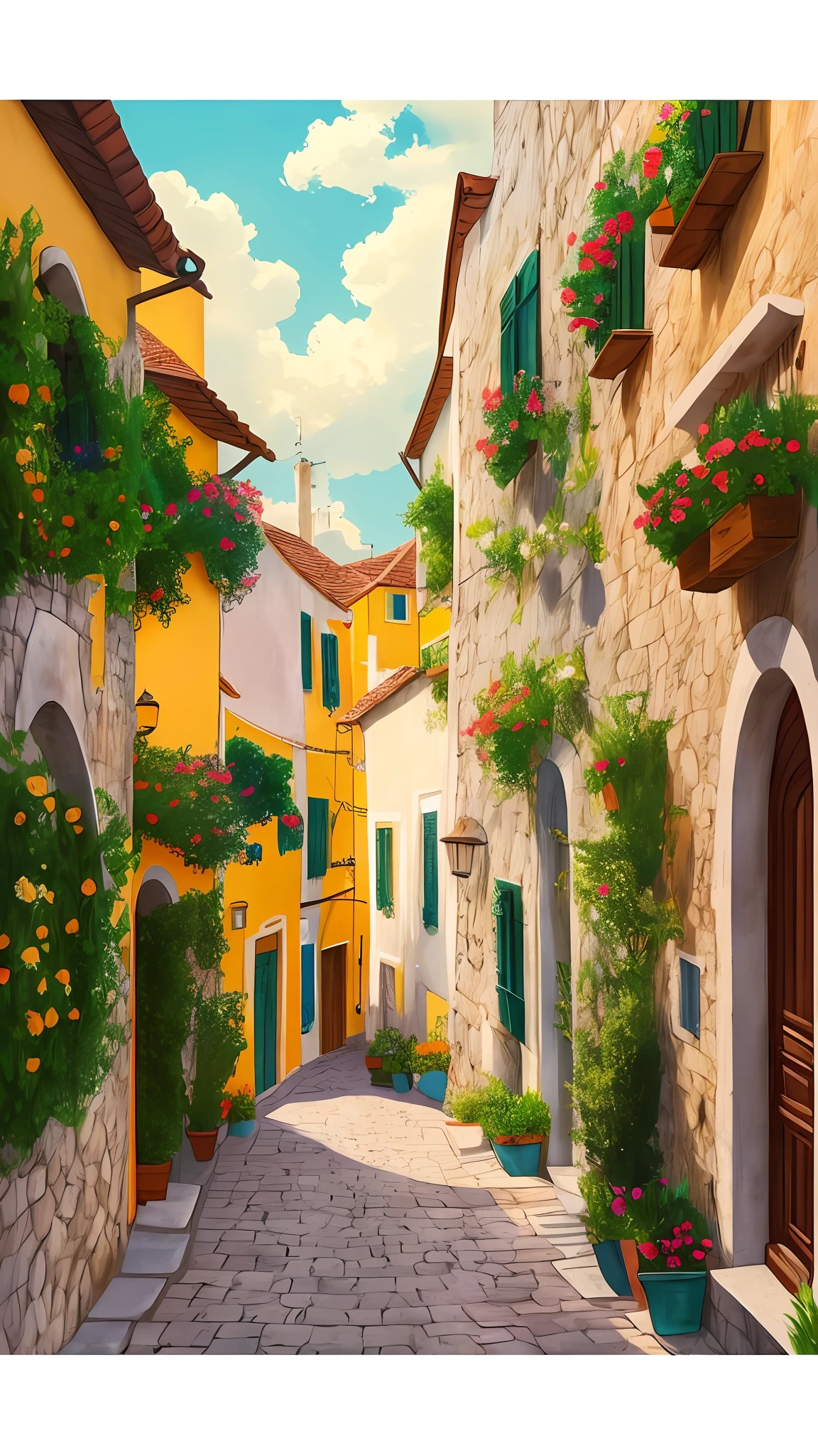 illustration:10, masterpiece,best quality,Alberobello town, relaxing scenes forest light relaxing colours 32k uhd not art image realstatice image with clearity streetslora:watercolorStylev10:035EasyNegative --auto --s2