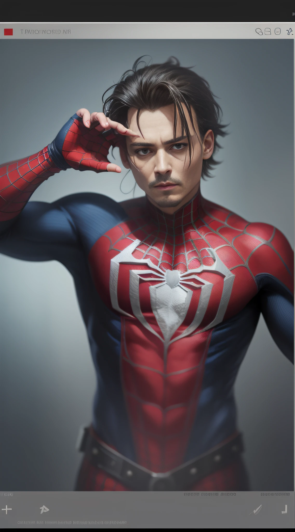 Johnny Depp in Spider-Man's Costum