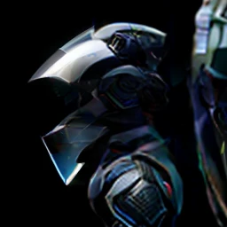 mulher atraente , side view (((eyes sharp perfect)))cinematic, 35mm futuristic suit with black iron mask with some white lines, f/1.8, accent lighting, global lighting --uplight --v4 height looking at o audience looking forward