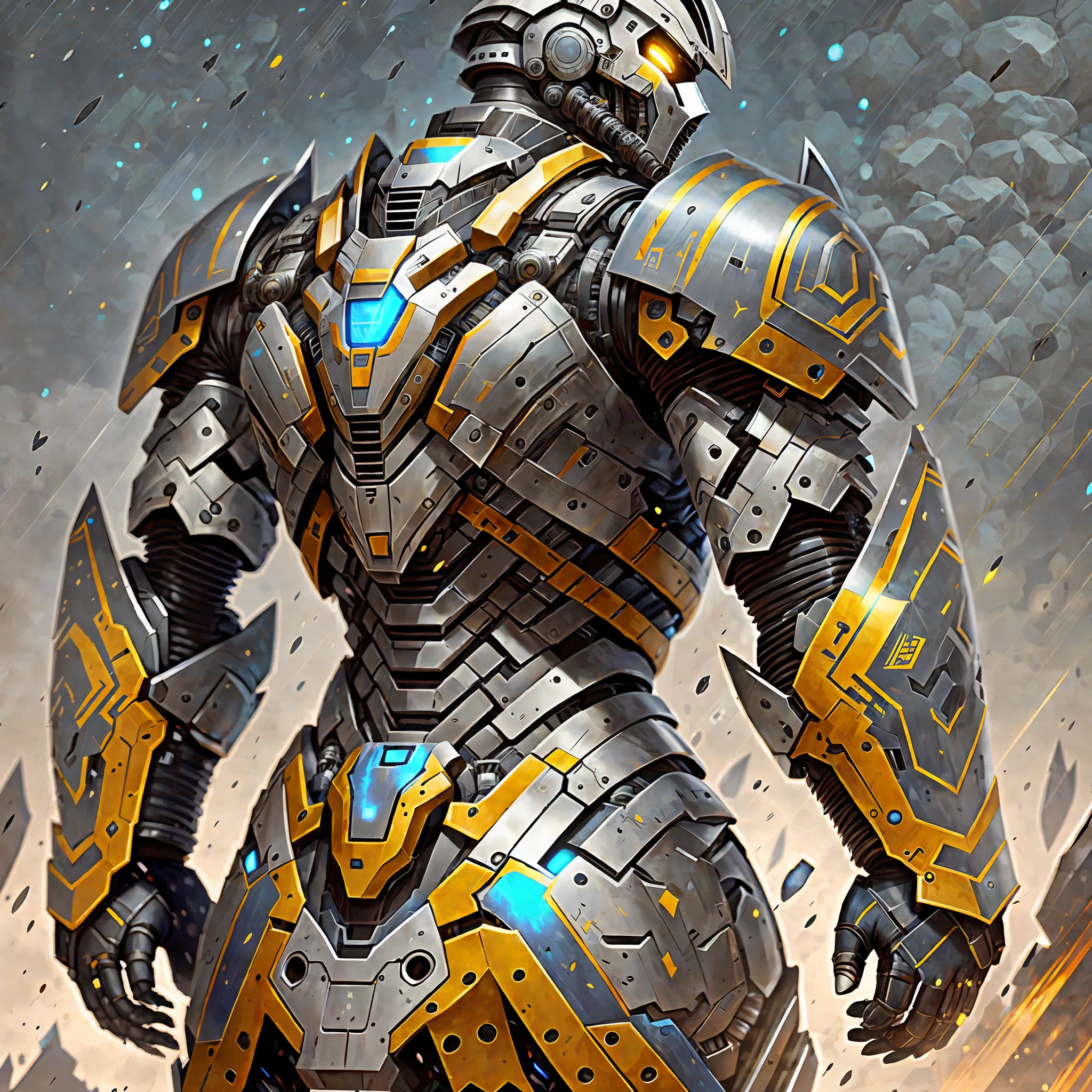 The overall mechanical armor is fused with the armor next to it, rich in rhythm, rich in layering, rich in mechanical sense, and future science fiction