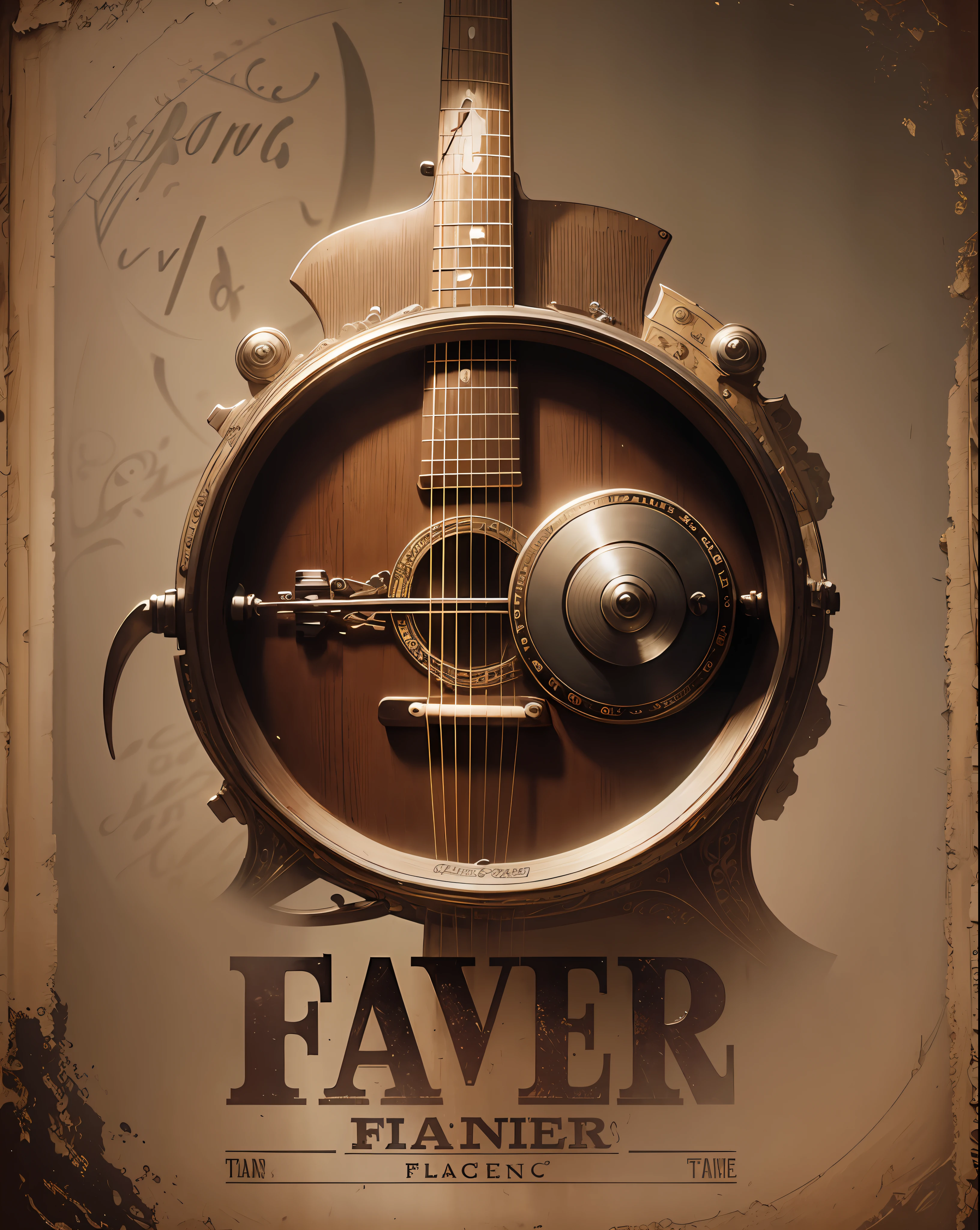 Flayer Film Music School, Vintage Style, Digital Art, Realistic, Intricate Details, 16K, --auto --s2