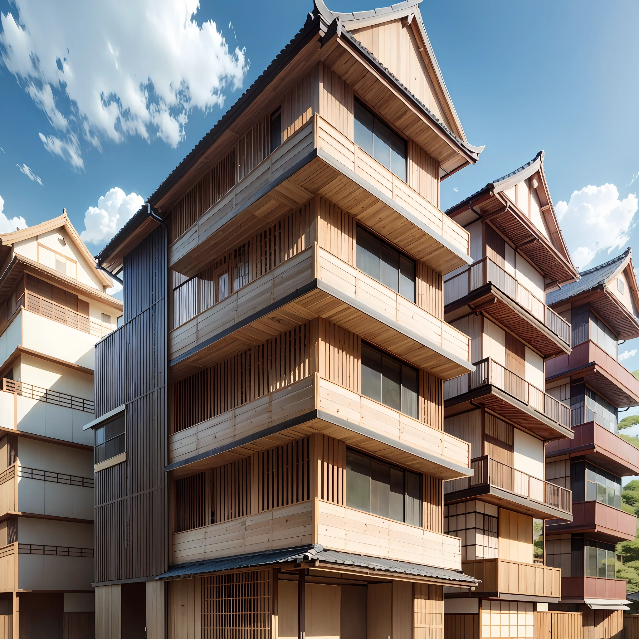 Japan Building Wooden Residential Modern --auto --s2