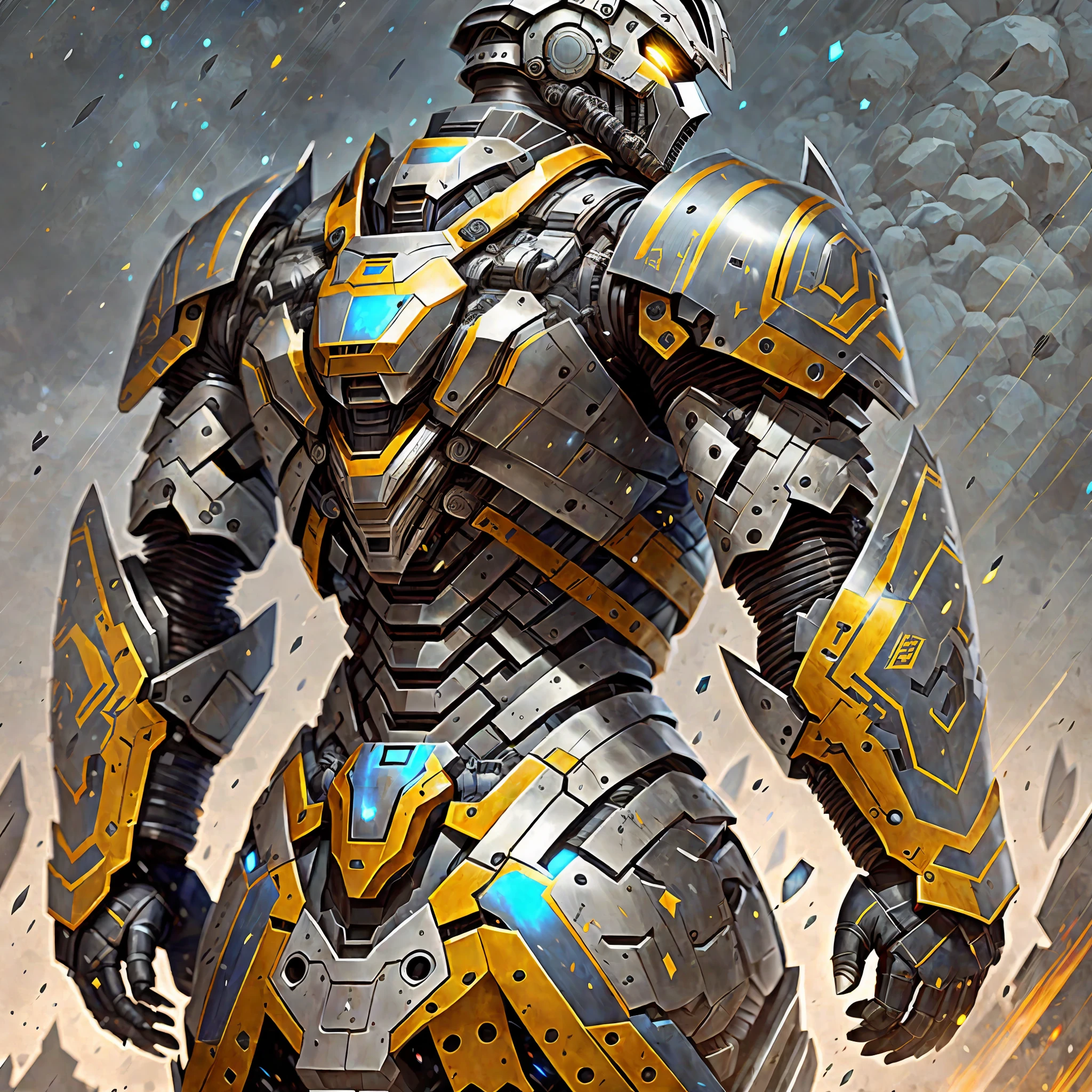 Muscle armor, overall heavy armor, and side armor fusion, rich layering, rich sense of rhythm, rich sense of mechanics