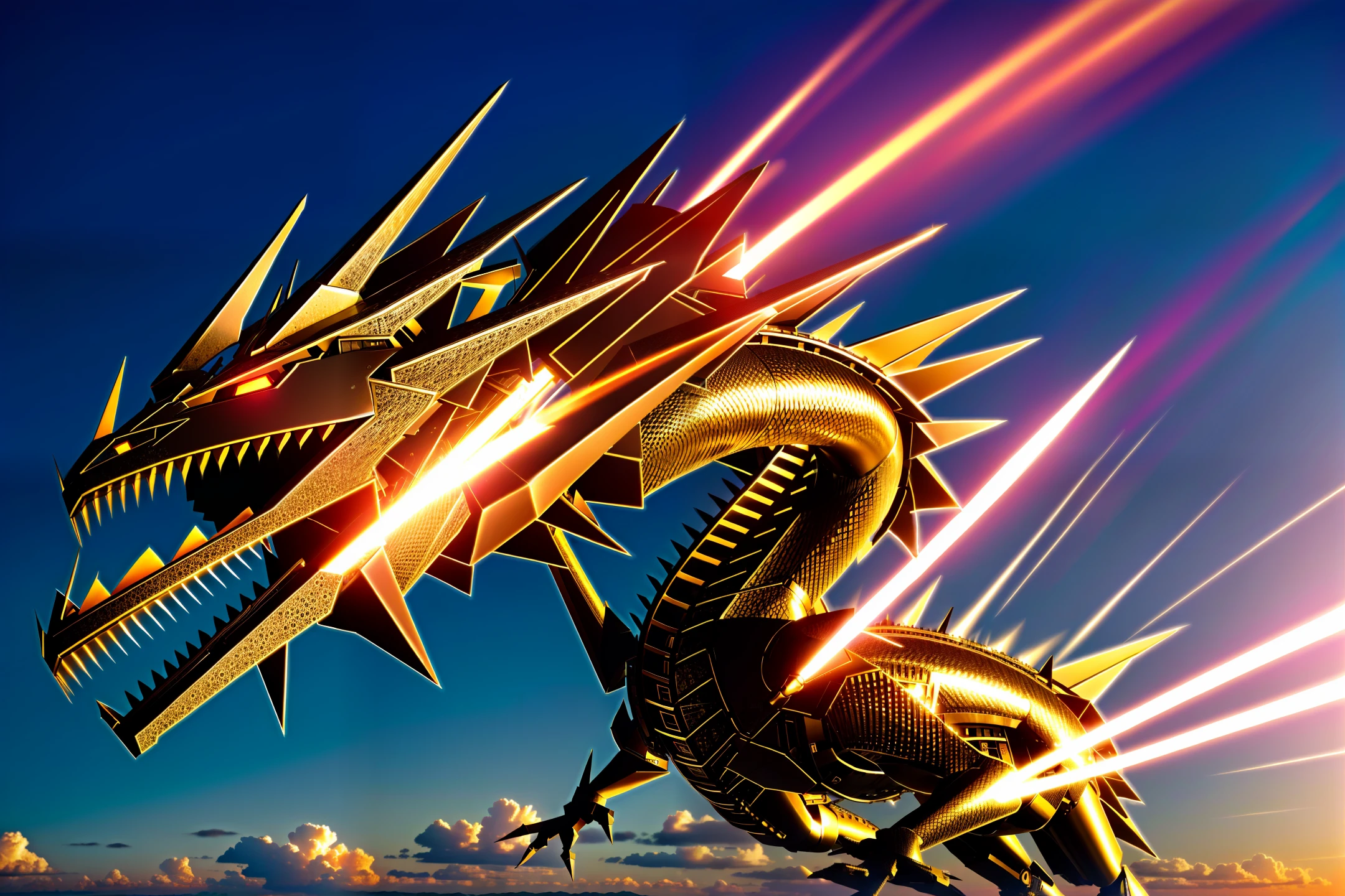 Dragon + machine + wallpaper