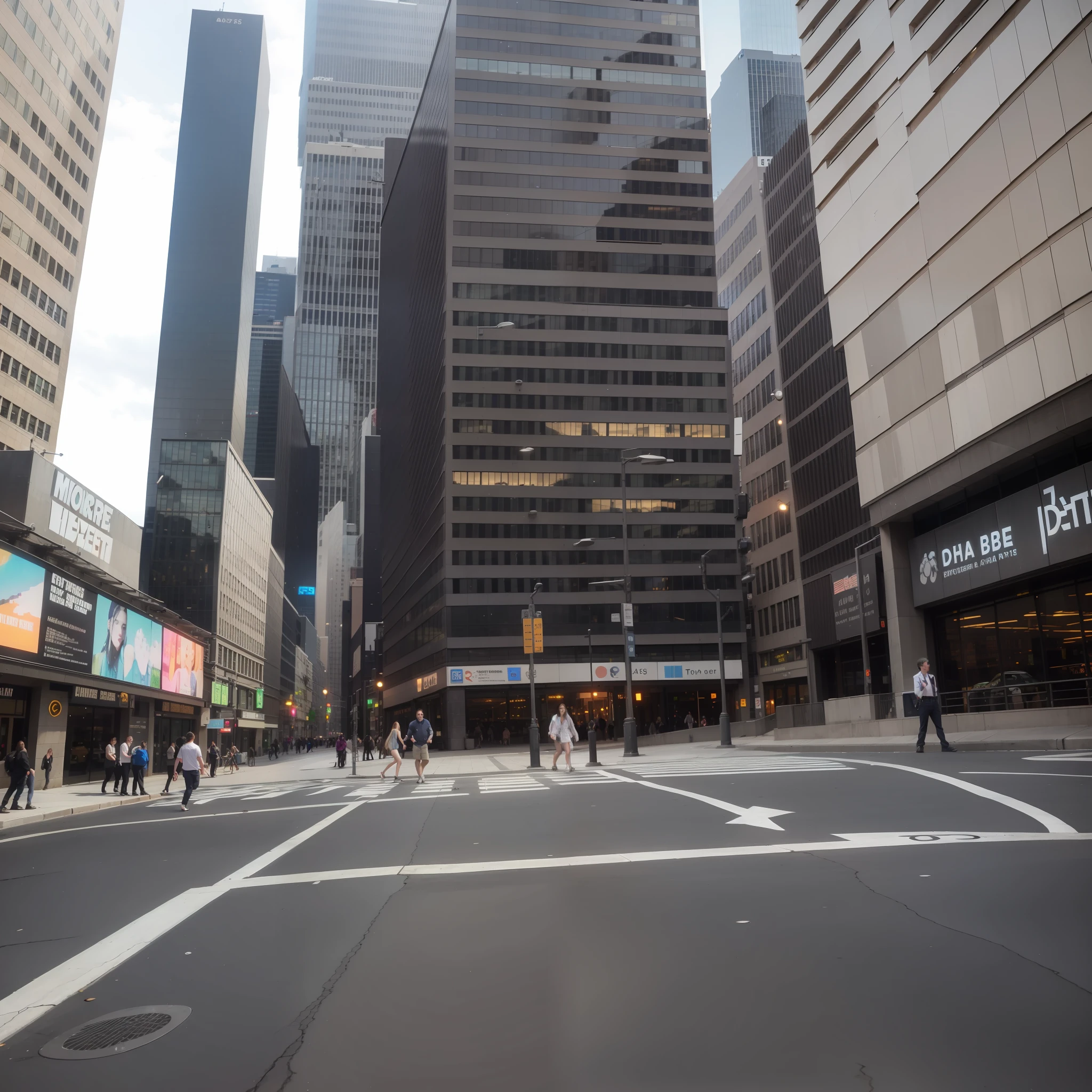 The 2 of us in the middle of a New York street