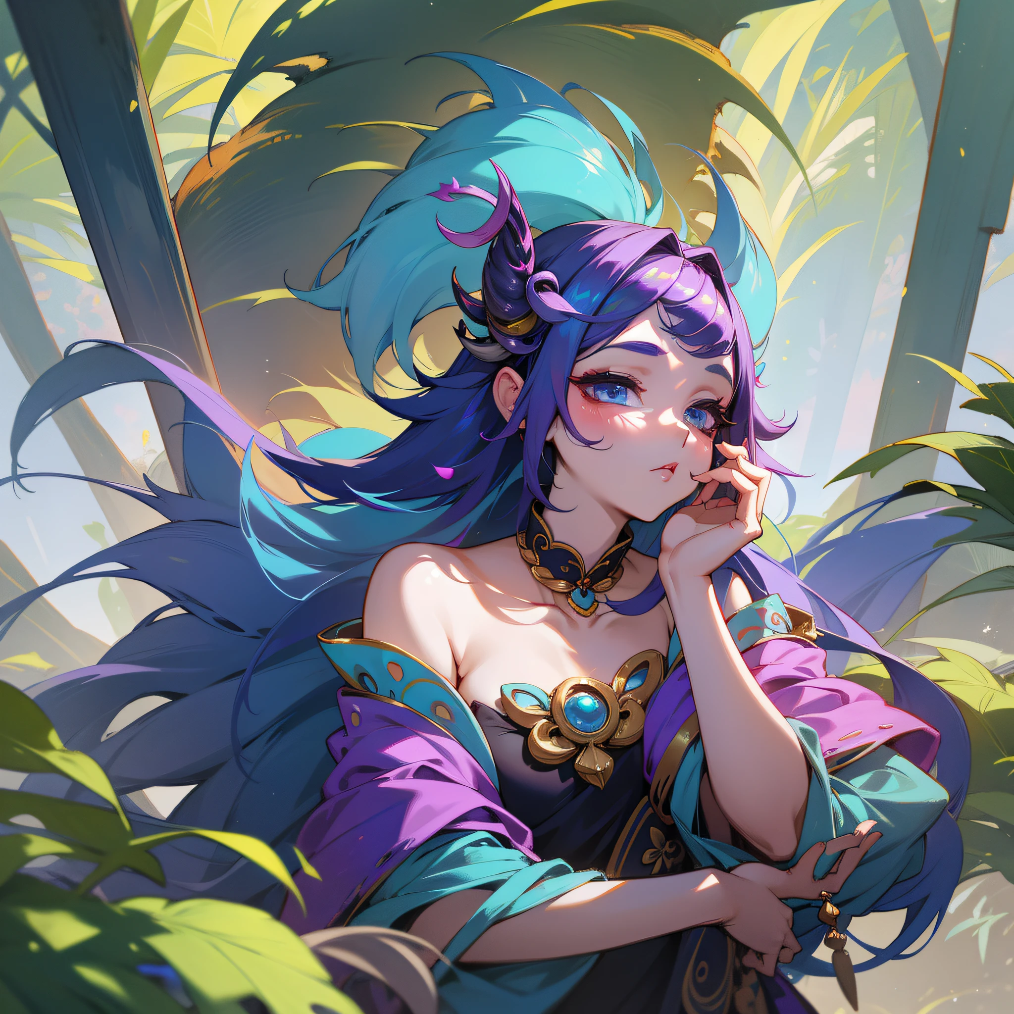 best quality, masterpiece, neeko, shenhe