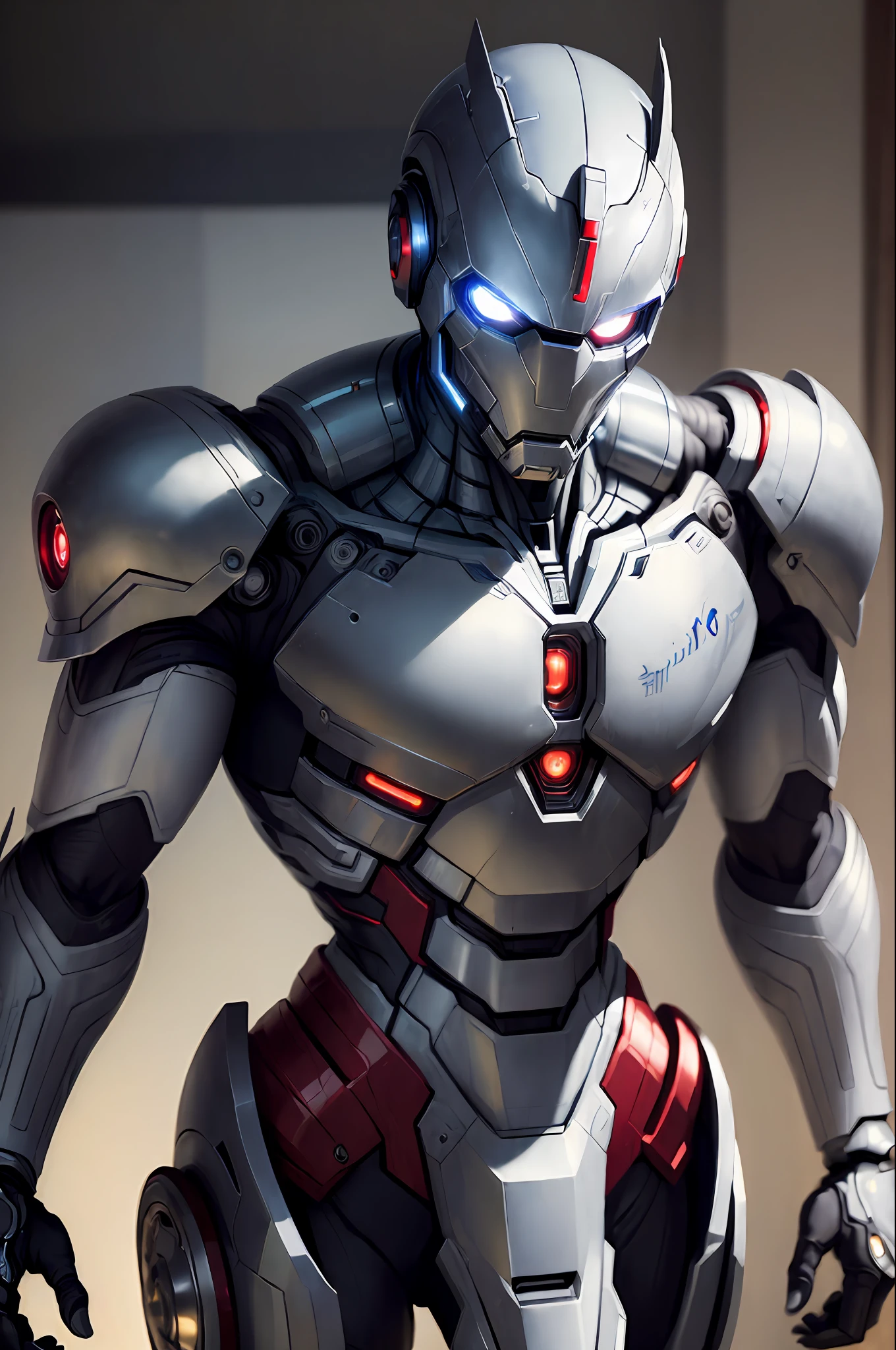 ((masterpiece:1.5)),((best quality)),((high detail1.0)),((realistic)), high quality shadow, high detail, cinematic light, side lighting, sharp focus, (robot:1.0), ultron, male