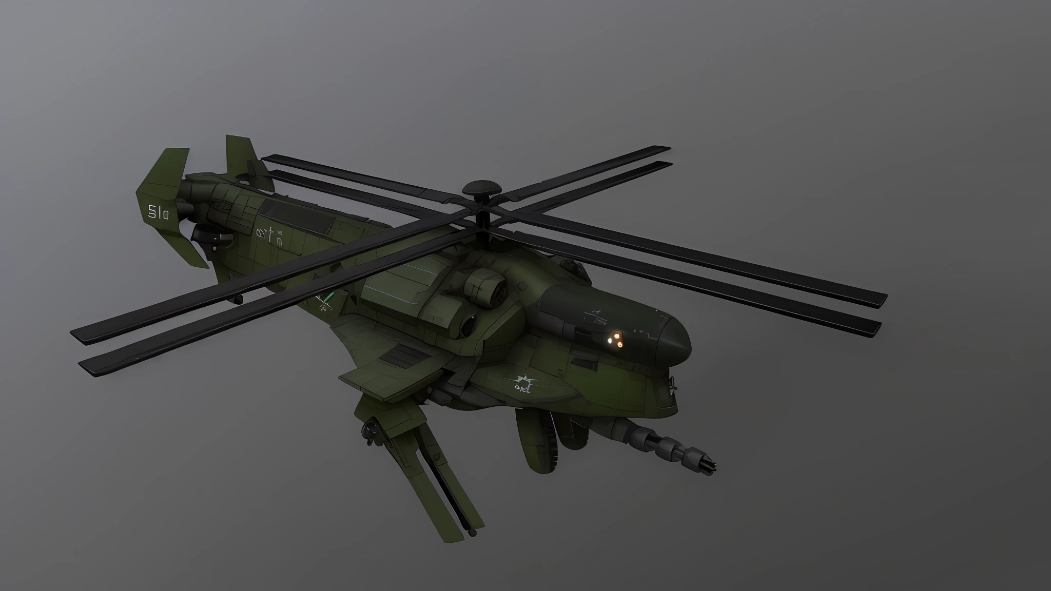 Military gunship, science fiction future, rich in layers, rich in rhythm, rich in mechanics