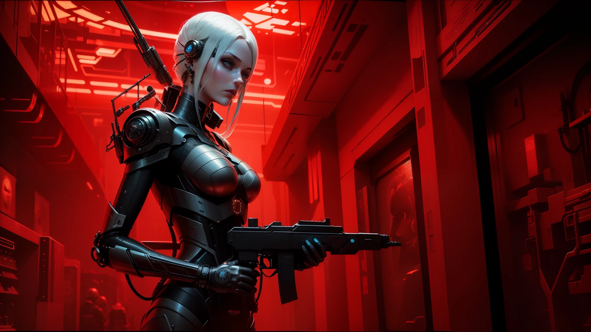 there is a mannequin with a head made of wire and a woman's face, stunning sci-fi concept art, cyber steampunk 8 k 3 d, modeling photograph kerli koiv, inspired by Ron Walotsky, 2 0 2 1 cinematic 4 k framegrab, louis royo, terminals, jaime jasso --ar 16:9 --auto --s2