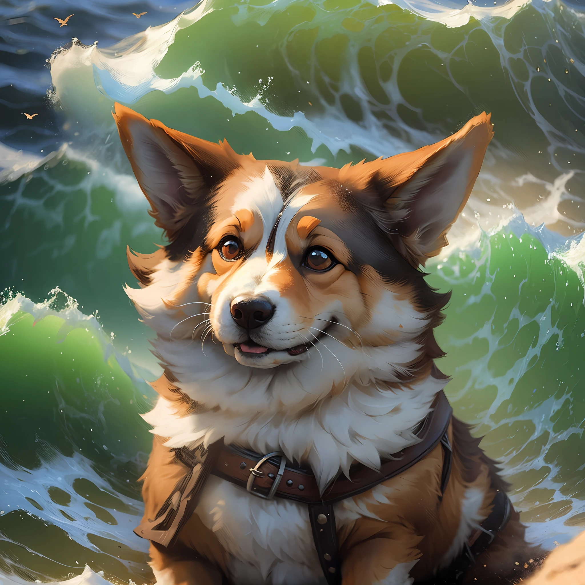 corgi as a Jack sparrow