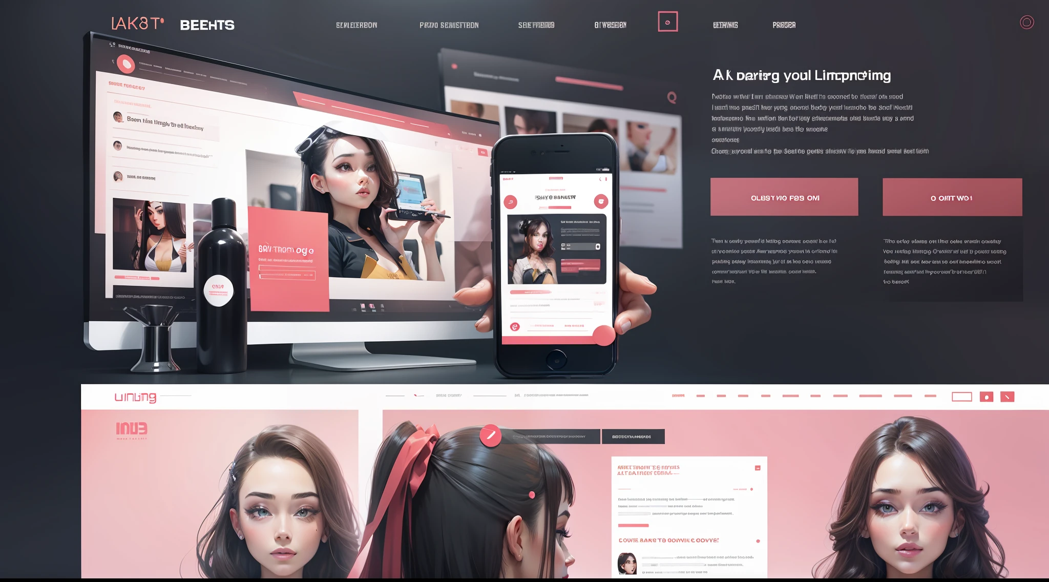 Landing Page Beauty Salon, UX, UI