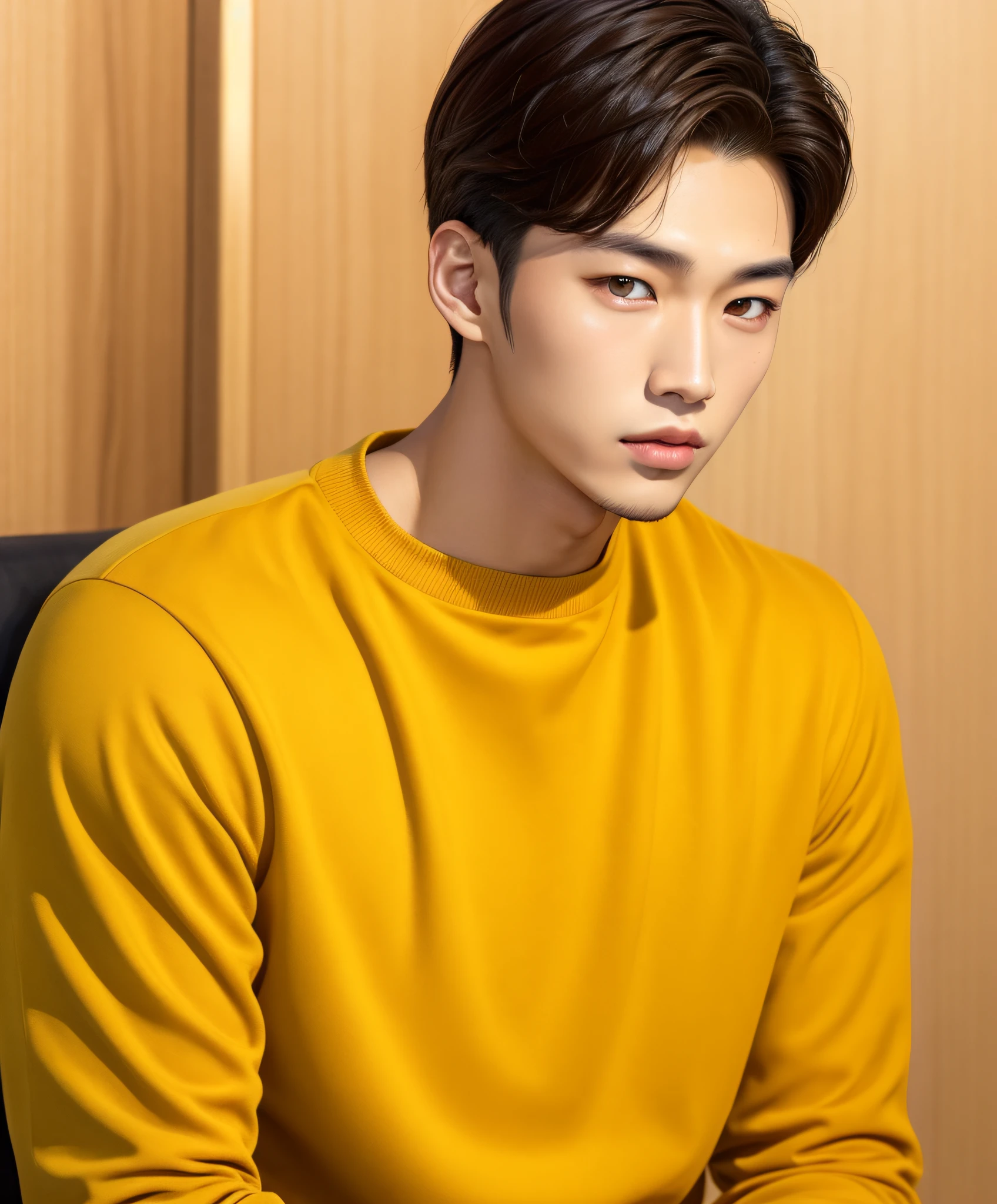 double eyelids, man, asian male, 20 years old, idol, handsome, slender, wheat-colored skin
