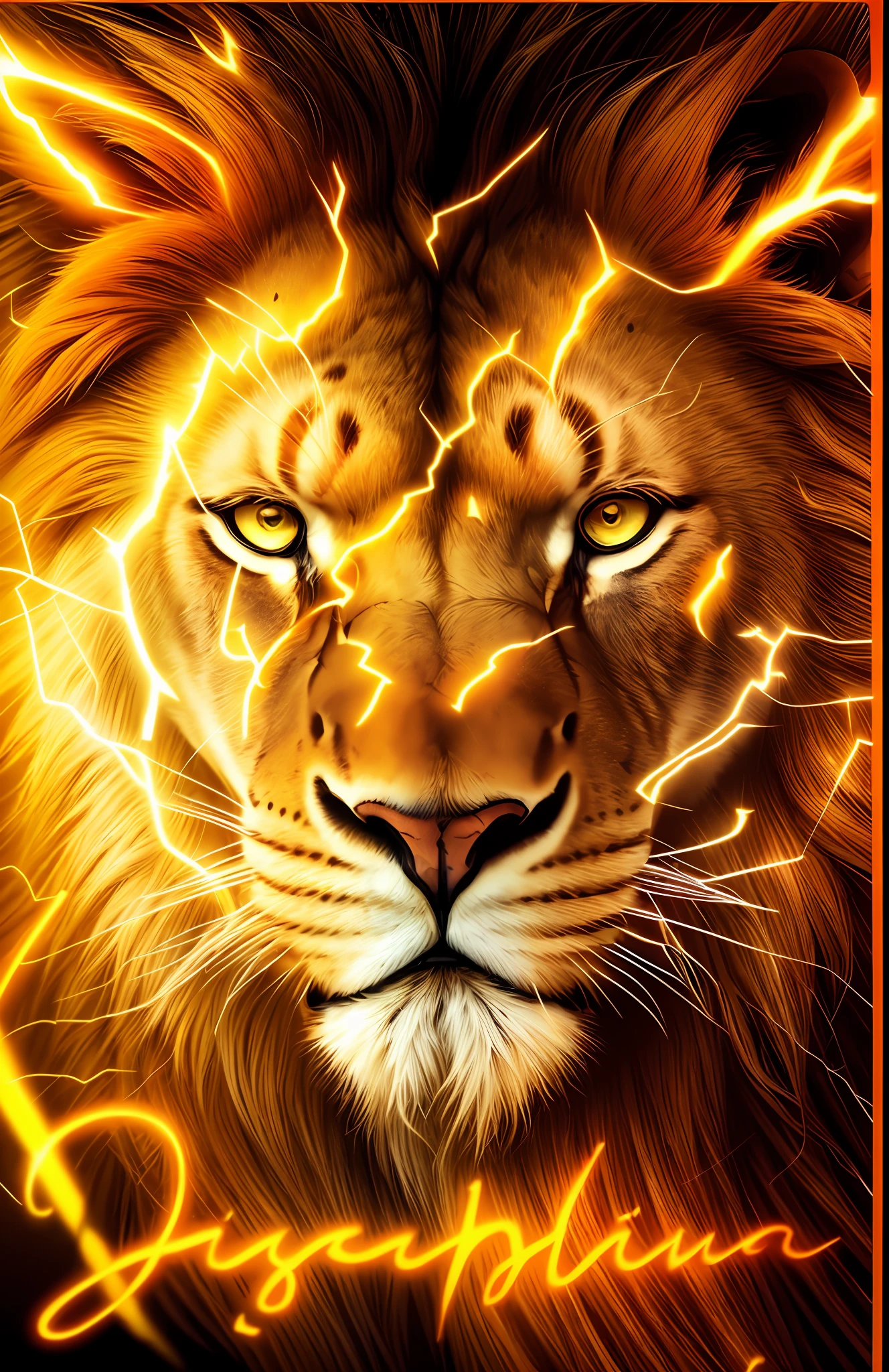 A closeup of a lion with a black mane and lightning in the background, roaring lion with black fur. Majestic, hd phone wallpaper, hd phone wallpaper, amazing wallpaper, mobile wallpaper, warrior lion, 2 d full body lion, lion, fire lion, digital art animal photo, black color, yellow lighting. Fantasy, Fierce 4K Expression, Red Fire Powers, Electrifying --auto --s2