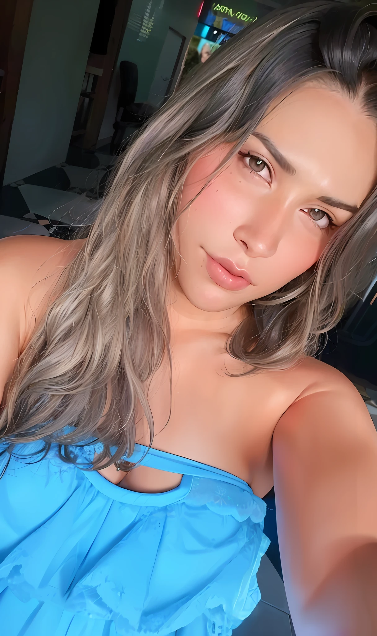 there is a woman with long hair posing for a picture, violet myers, ayahausca, gorgeous latina face, profile image, sexy face, 3 0 years old woman, 30 years old woman, glowy, angelawhite, 18 years old, fernanda suarez, 30-year-old woman from cuba, alanis guillen