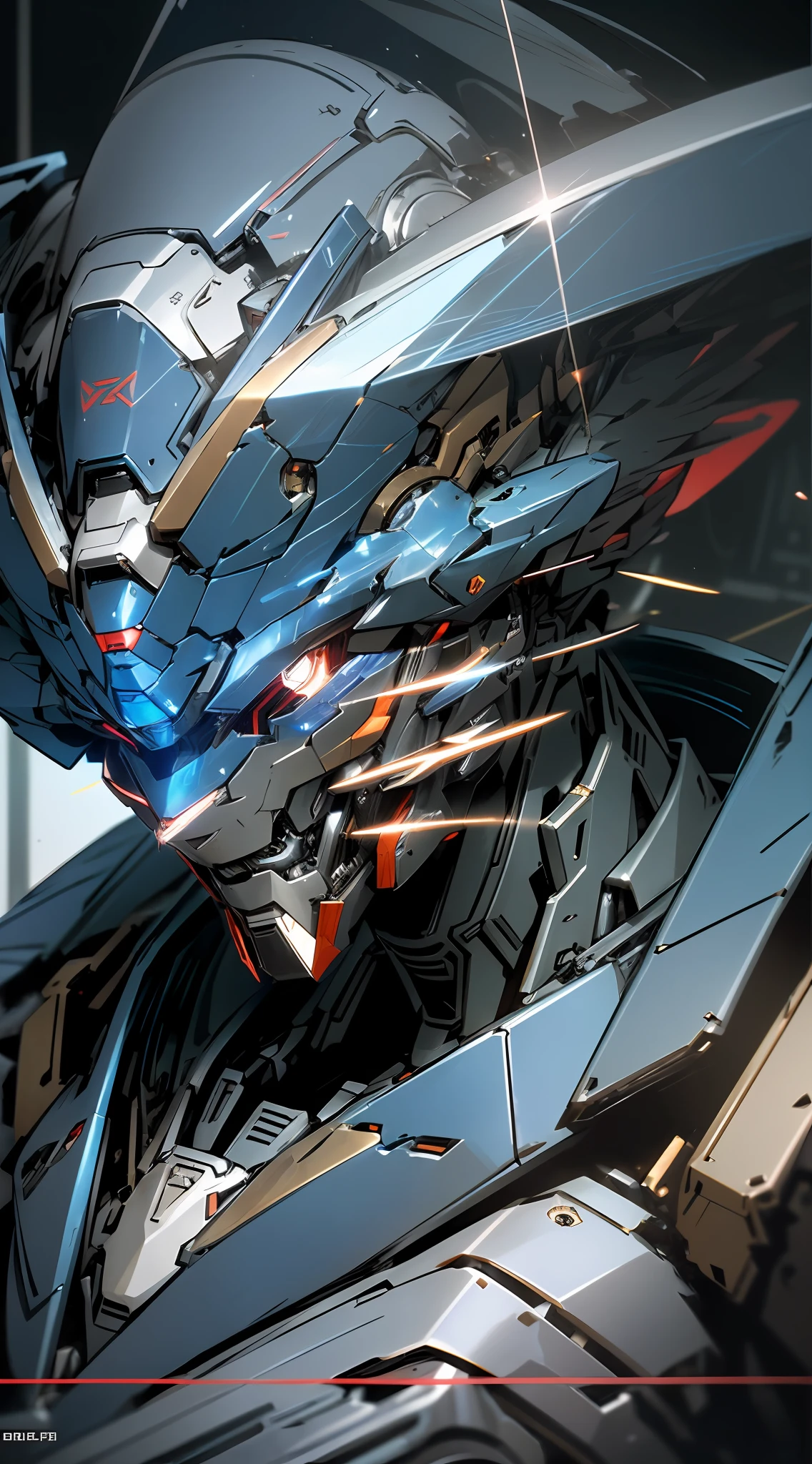 a close up of a robot with a futuristic look on his face, mecha art, cool mecha style, ultra detailed game art, alexandre ferra mecha, 4k highly detailed digital art, detailed digital anime art, style of raymond swanland, portrait of a mech, high quality digital concept art, mecha inspired, robot mecha female dragon head