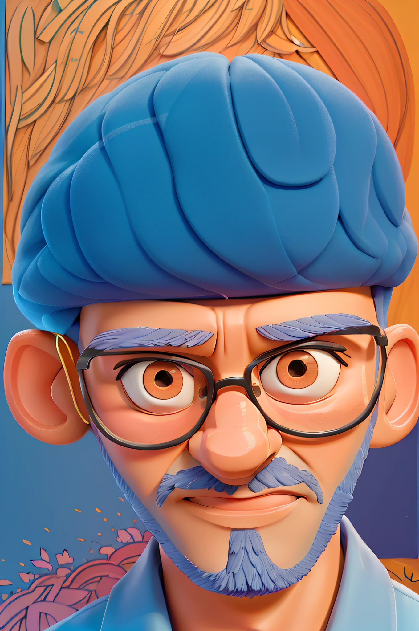 Draw inspiration from David Hockney's double portrait paintings and create an image that features two people or subjects intertwined in a unique way. Use vibrant colors and overlapping forms to create an engaging visual narrative