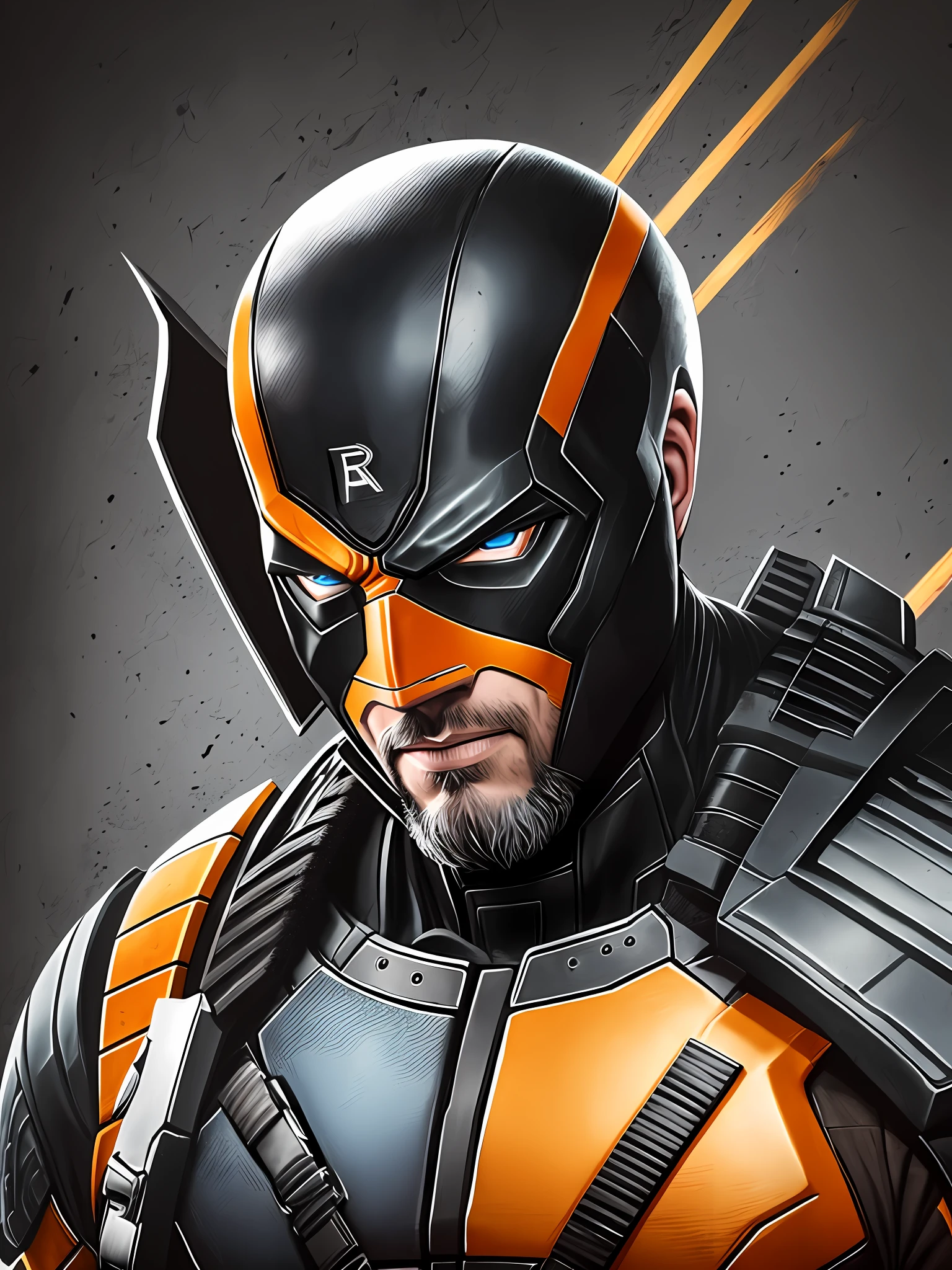 deathstroke , portrait , background black --auto --s2