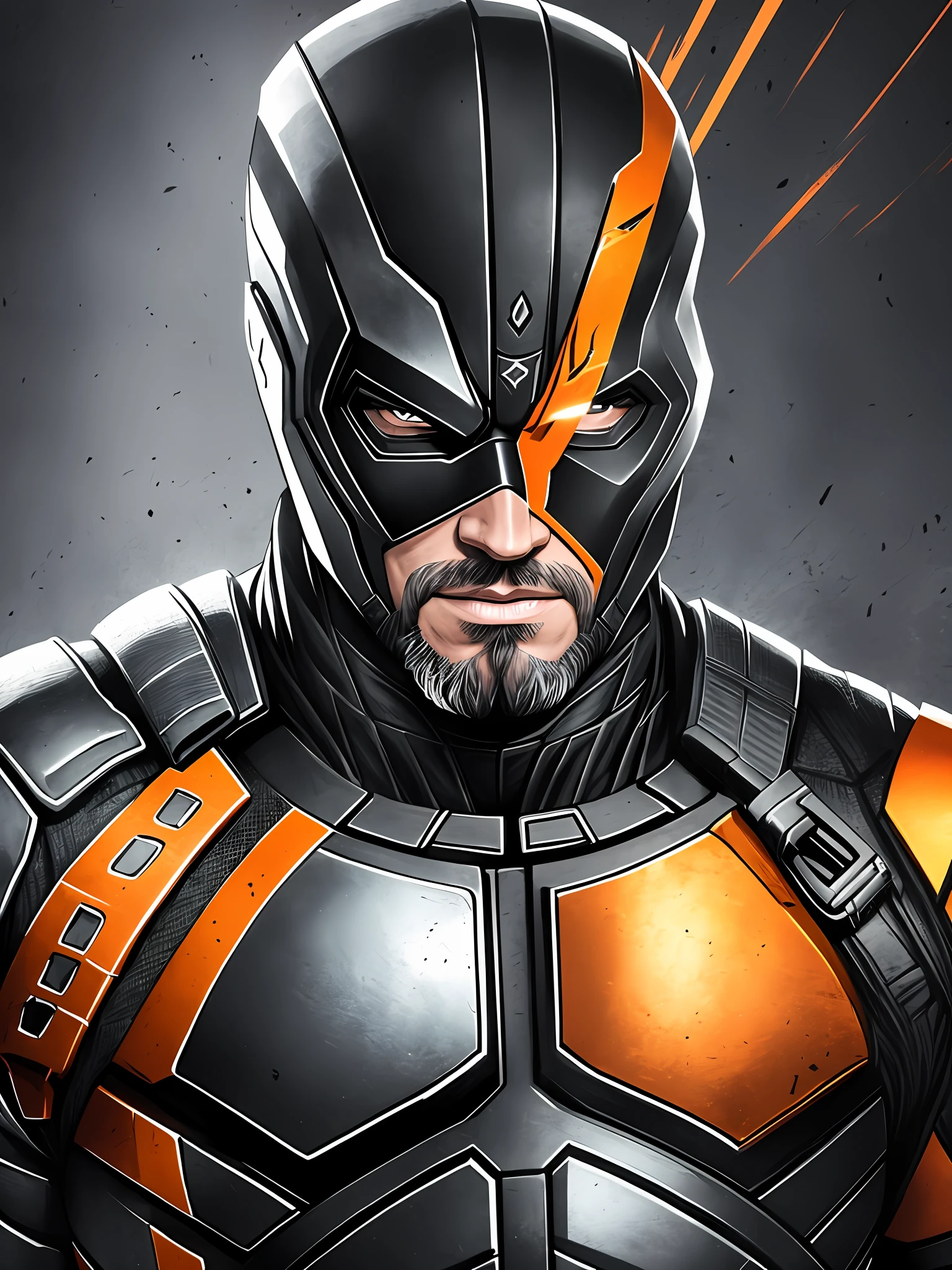 deathstroke , portrait , background black --auto --s2