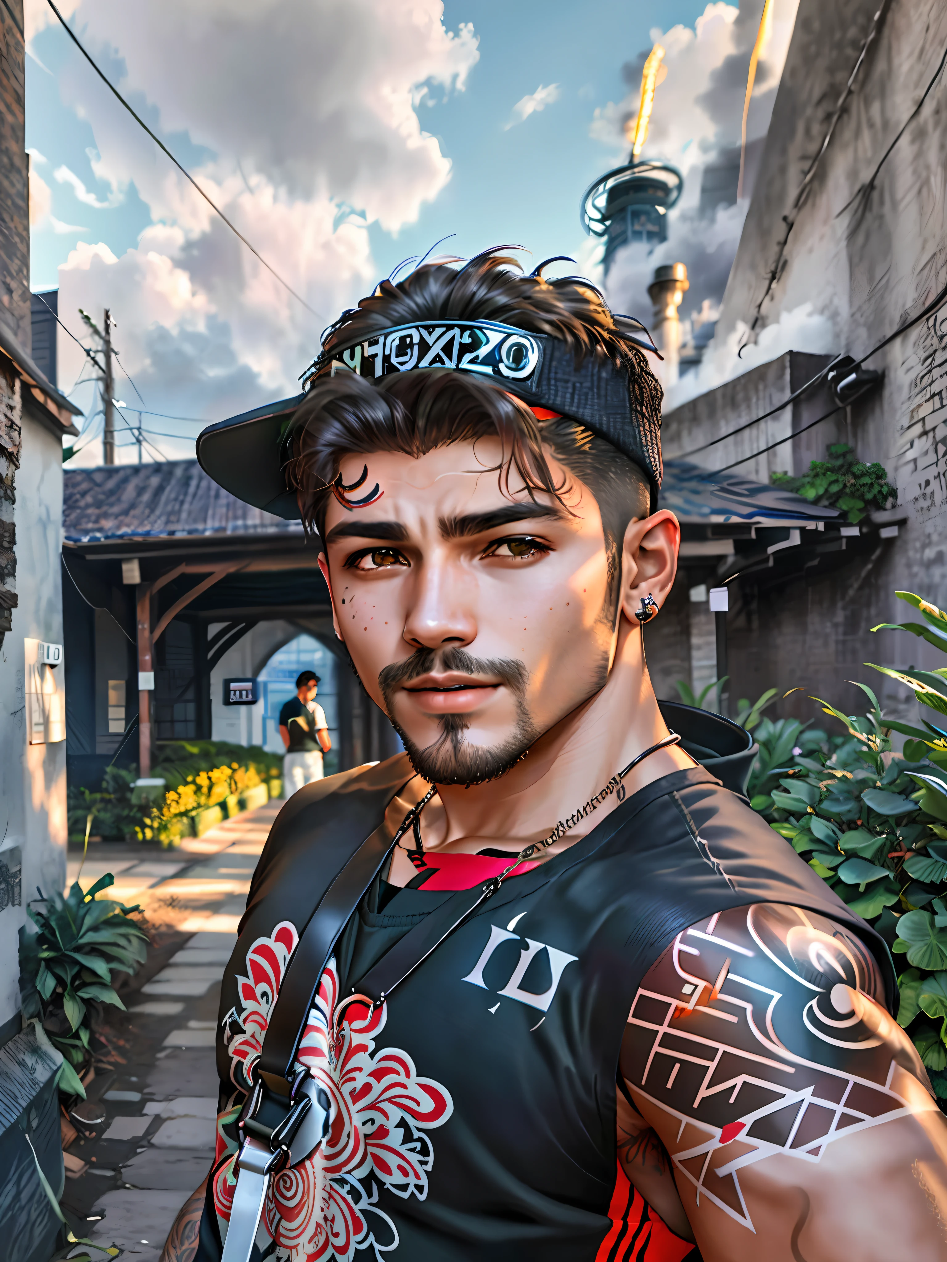 there is a man with a tattoo on his arm taking a selfie, david rios ferreira, luis melo, inspired by Nathan Oliveira, caio santos, andrea rocha, andres rios, tony sandoval, edu souza, carmelo blandino, icaro carvalho, tony sandoval. 8 k realistic, nick silva, joseph moncada, zigor samaniego style