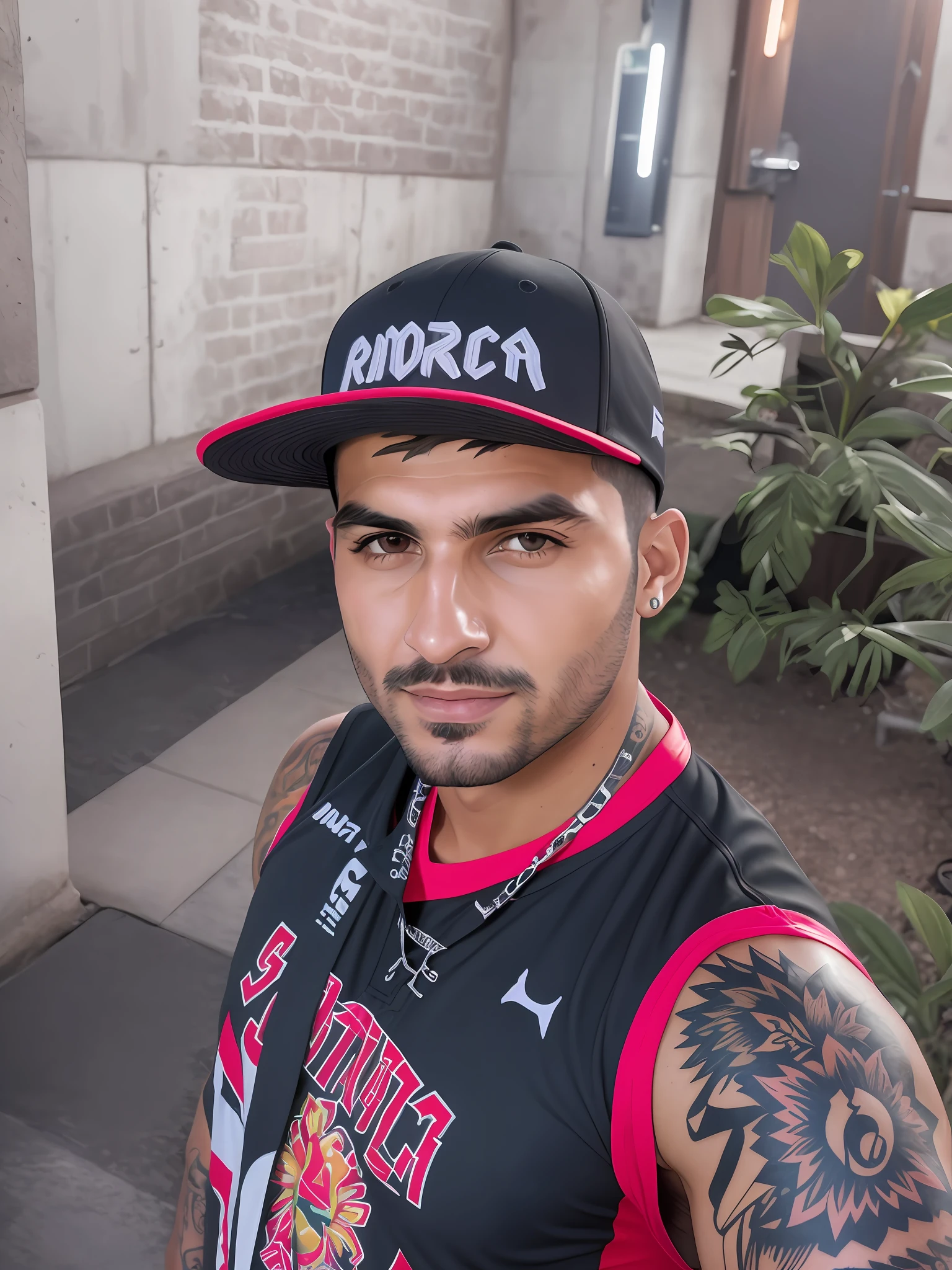 There is a man with a neon tattoo on his arm taking a selfie, David Rios Ferreira, Luís Melo, inspired by Nathan Oliveira, Caio Santos, Andrea Rocha, Andrés Rios, Tony Sandoval, Edu Souza, Carmelo Blandino, Icaro Carvalho, Tony Sandoval. 8K realistic, Nick Silva, Joseph Moncada, Zigor Samaniego style