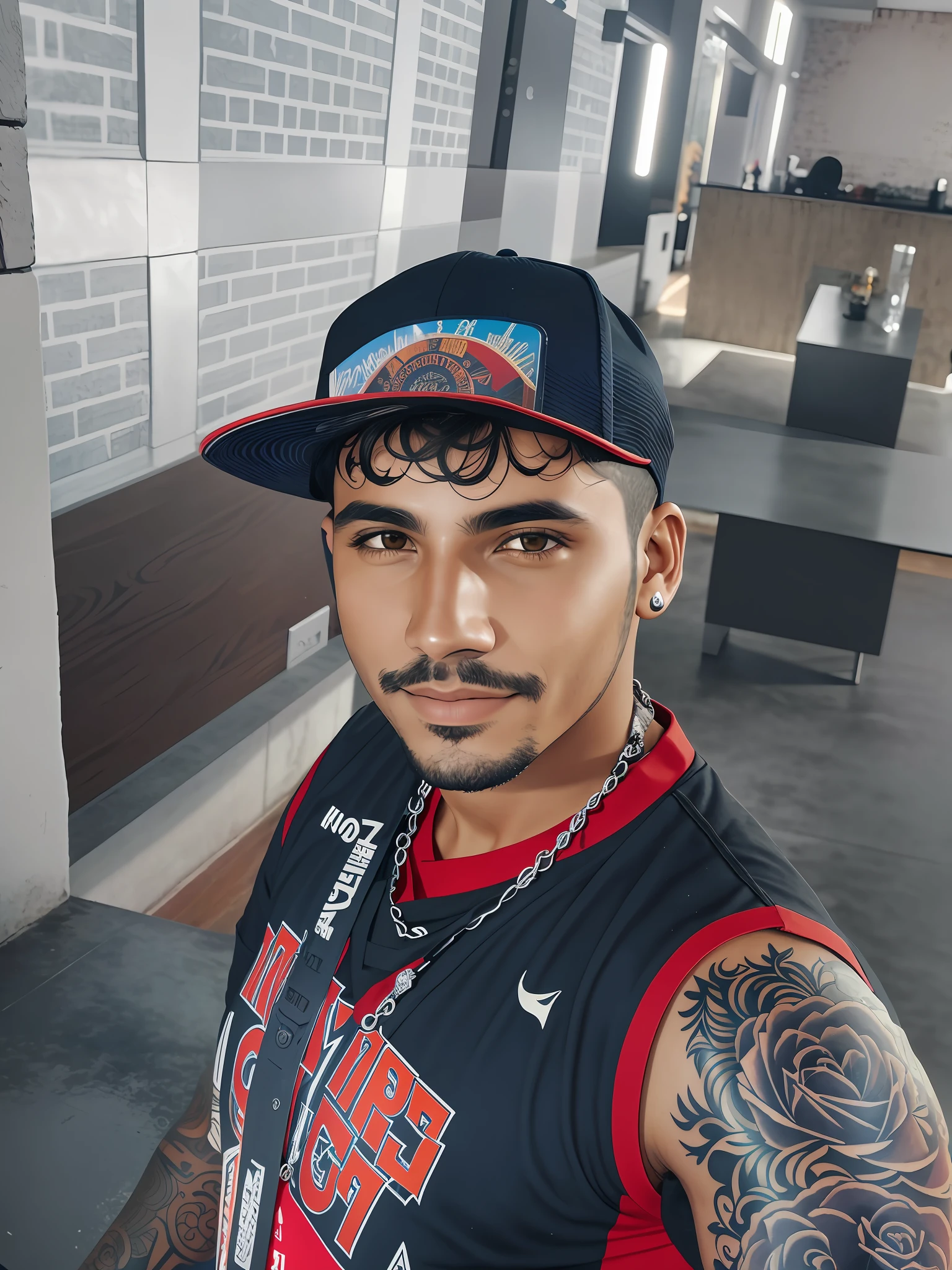 there is a man with a tattoo on his arm taking a selfie, david rios ferreira, luis melo, inspired by Nathan Oliveira, caio santos, andrea rocha, andres rios, tony sandoval, edu souza, carmelo blandino, icaro carvalho, tony sandoval. 8 k realistic, nick silva, joseph moncada, zigor samaniego style