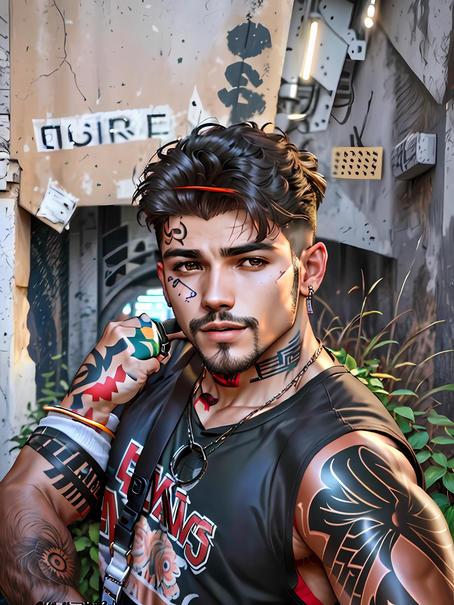 there is a man with a tattoo on his arm taking a selfie, david rios ferreira, luis melo, inspired by Nathan Oliveira, caio santos, andrea rocha, andres rios, tony sandoval, edu souza, carmelo blandino, icaro carvalho, tony sandoval. 8 k realistic, nick silva, joseph moncada, zigor samaniego style
