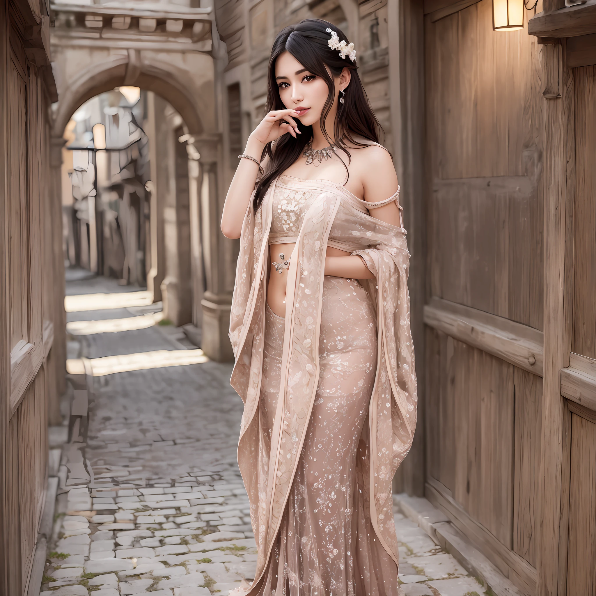 1920_lure ,8k,,sexy,(realistic:1.1), (photorealistic:1.1), (masterpiece:1.1), (best quality:1.1), RAW photo, highres, ultra detailed, High detail RAW color photo,professional photograph,masterpiece, best quality,realistic,realskin,1girl,low_key,solo,lighting,long hair,(full body),(standing), beautiful detailed eyes,natural lighting,(nose blush), (detailed face:1.2),extremely beautiful face,