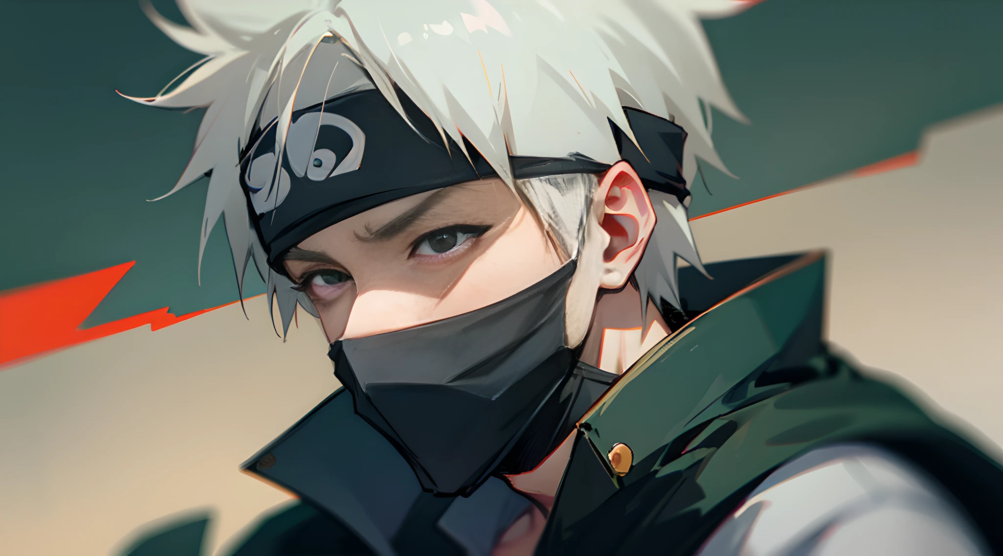 kakashi hatake, 8k, uhd, severe low lighting, high quality, sharp focus, fujifilm XT3 --auto --s2