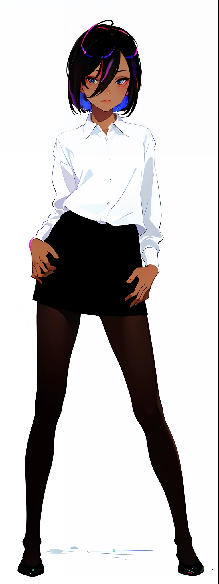 (masterpiece, best quality: 1.2), 50mm portrait, absurd, ((bloom, glow, neon)), high contrast, depth of field, dynamic lighting, night, darkness, beautiful, slender, delicate facial features, Hip-Hop, splash painting, black woman, dark skin.