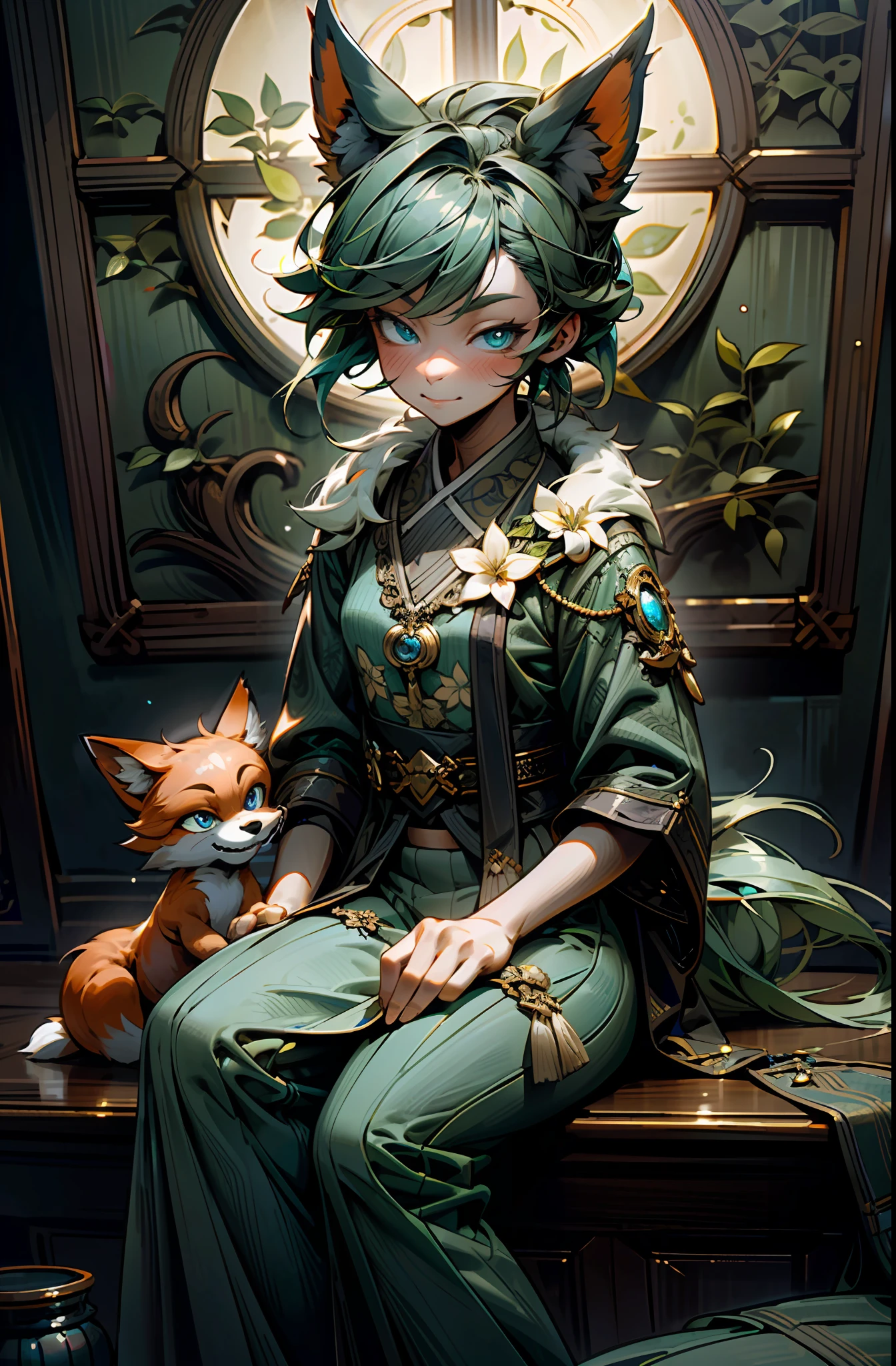 uploaded on e621, by Pixelsketcher, by Bayard Wu, by Thomas Benjamin Kennington , by Einshelm,
solo (((wildlife feral))) (((nick wilde))) with ((neck tuft)) and (fluffy tail) and ((clear navy blue eyes)), (( portrait)), BREAK, 
((wear green and blue hawaii floral shirt)), (detailed Chunie feral fox), (detailed Bonifasko lighting), (detailed fur), (detailed skin), BREAK, 
((sitting at community on full moon night)), (cinematic lighting), ((detailed background)), ((high-angle view)),
(((three-quarter view))), (half body shadow),
[backlighting], [crepuscular ray], [detailed ambient light], [gray natural lighting], [ambient light on the belly], (higher wildlife feral detail),
[realistic proportions], [explict content], [sharp focus], (questionable content), (shaded), ((masterpiece)), BREAK