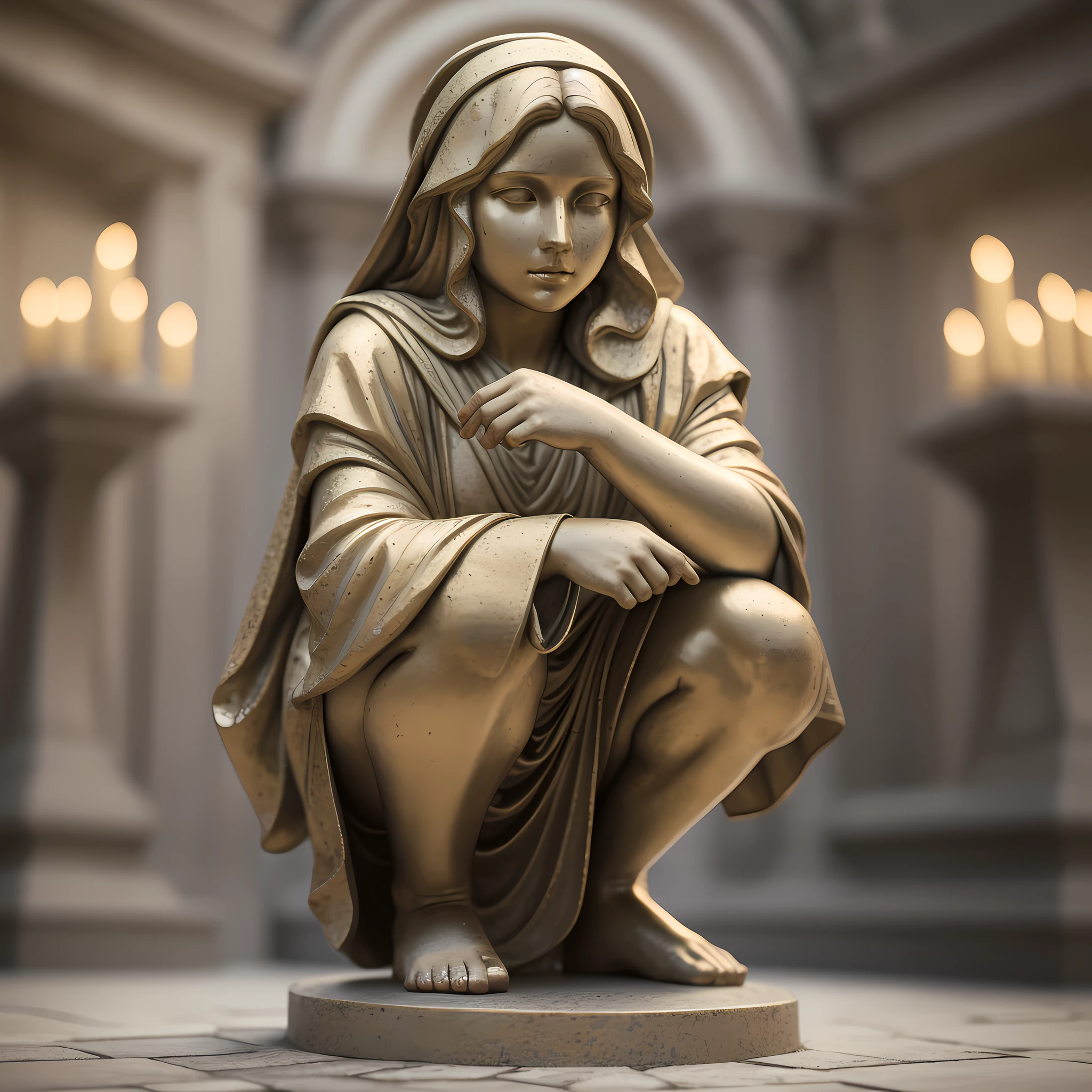 squatting, her hands resting behind the ground so as not to fall backwards., a marble sculpture, trend in artstation, fantasy art, artstation hd, zbrush, physics-based rendering, golden hour, angry, stonepunk, short lighting, cinestill, behance hd, layered textures, sharp focus photo, uhd, hdr, professionally graduated color, perfectly shaded, photo, high quality, highres, Detail enhancement, 8K, high resolution scanning, (Nikon D800 photo, 50mm Zeiss lens), Focus, Very detailed, Cinematic lighting, High quality, Altars, Highly detailed