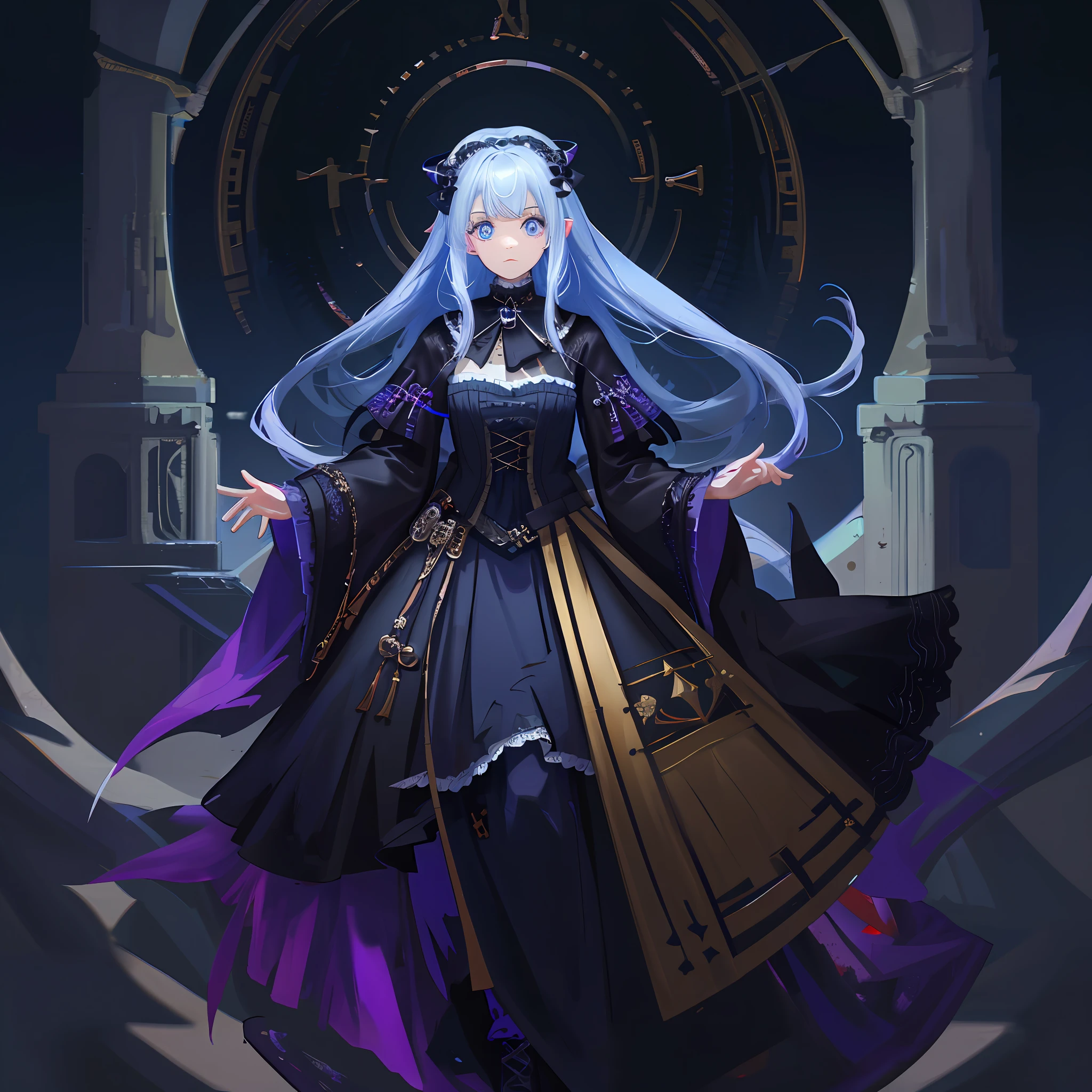 (extremely detailed 8k wallpaper),a medium shot photo of a fearful necromancer, Intricate, High Detail, cute, kawaii