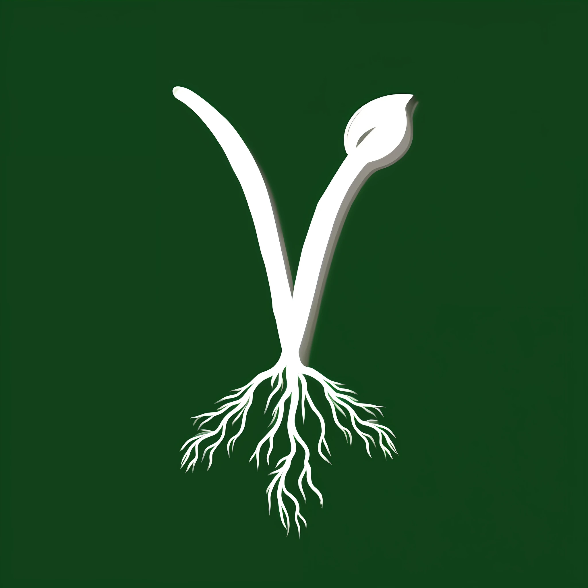 a close up of a white letter y with a tree root, plant roots, root system, vectorized, v tuber, verdant, logo without text, vinesauce, bottom viev, vert coherent, roots, vred, root, vectorised, veins, yggdrasil, venus planet symbol, viridescent, vectorized logo style, ventail
