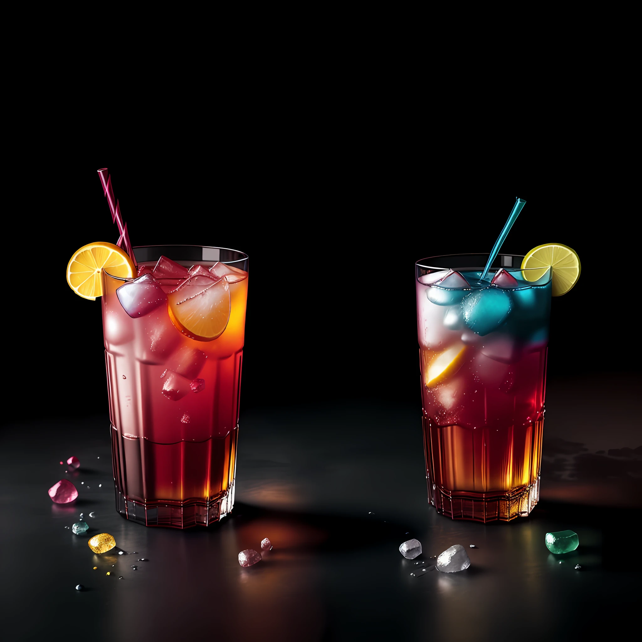 A drink, colorful,
yang08k, photography, beautiful, black background,
masterpieces, top quality, best quality, official art, beautiful and aesthetic, realistic,