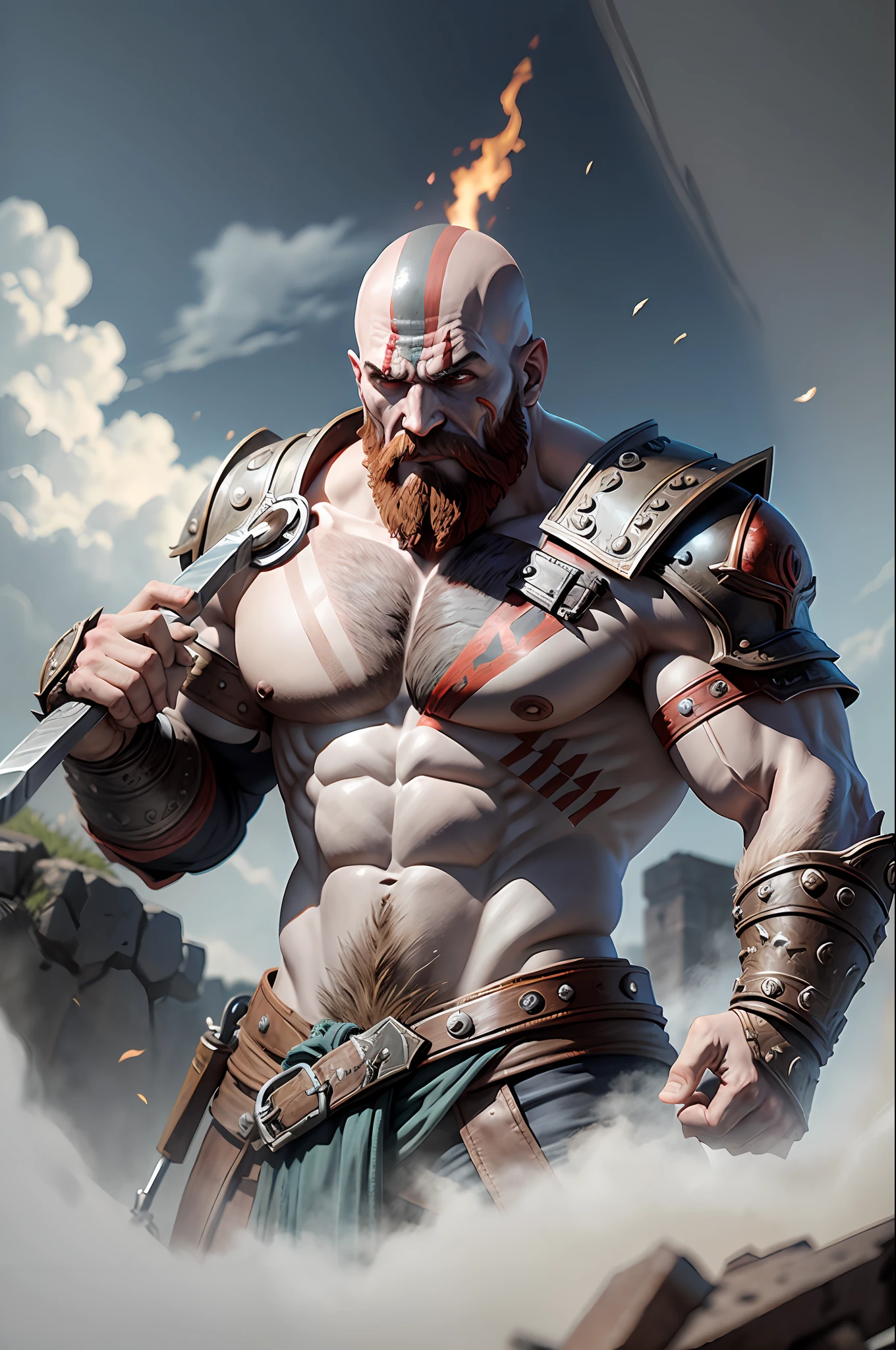 kratos god of war , cenario apocalypse --auto --s2
