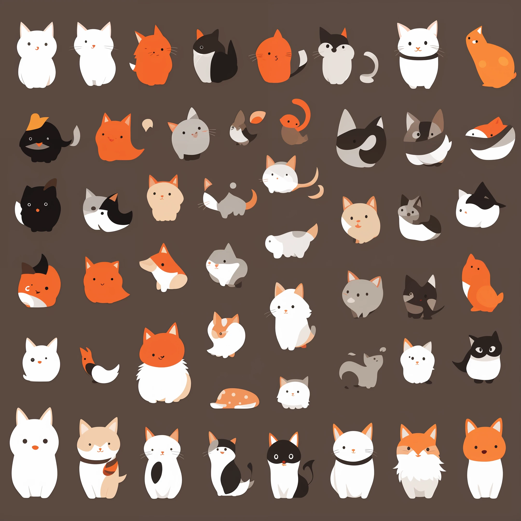 Flat character, vector, simple art
